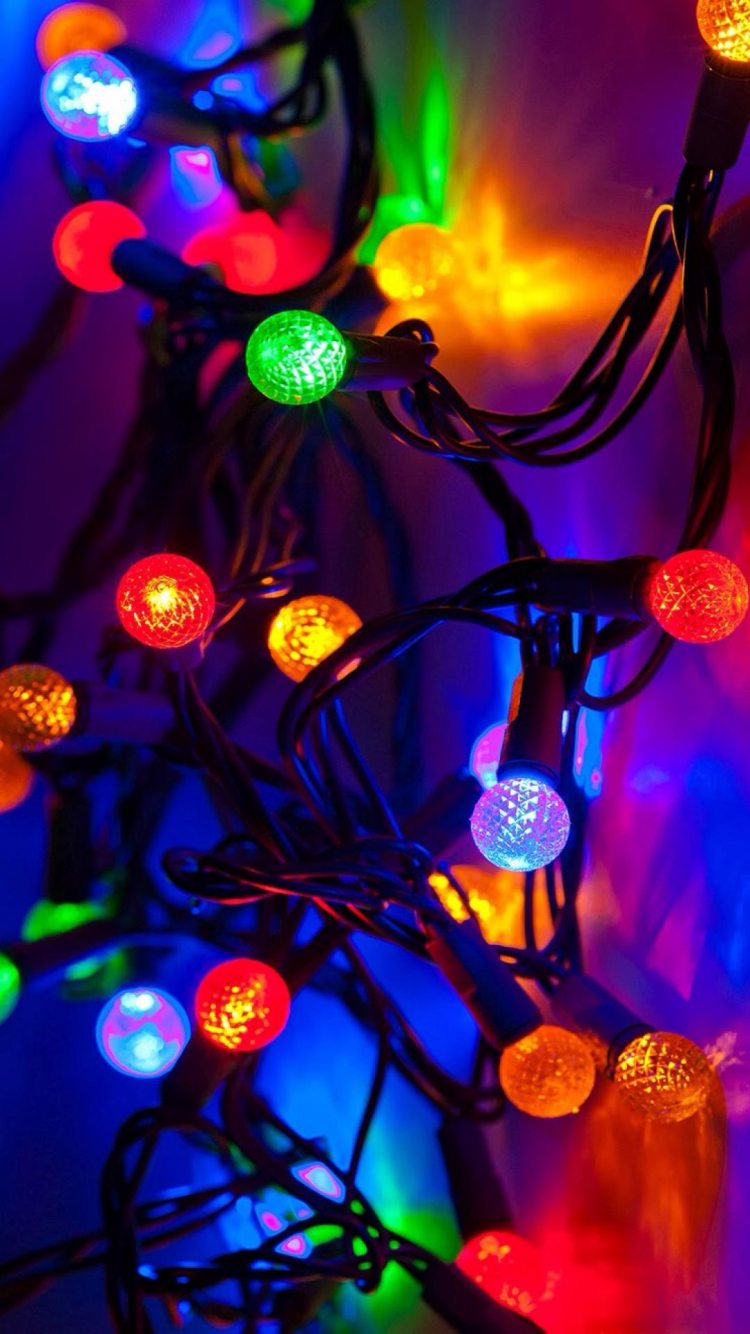 Christmas Lights Iphone Wallpaper Hd - HD Wallpaper 