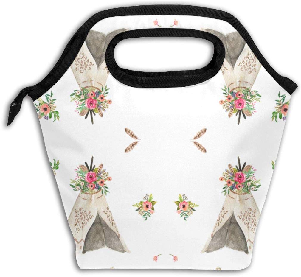 Floral Dreams Deer Teepee Wallpaper Reusable Insulated - Pattern - HD Wallpaper 