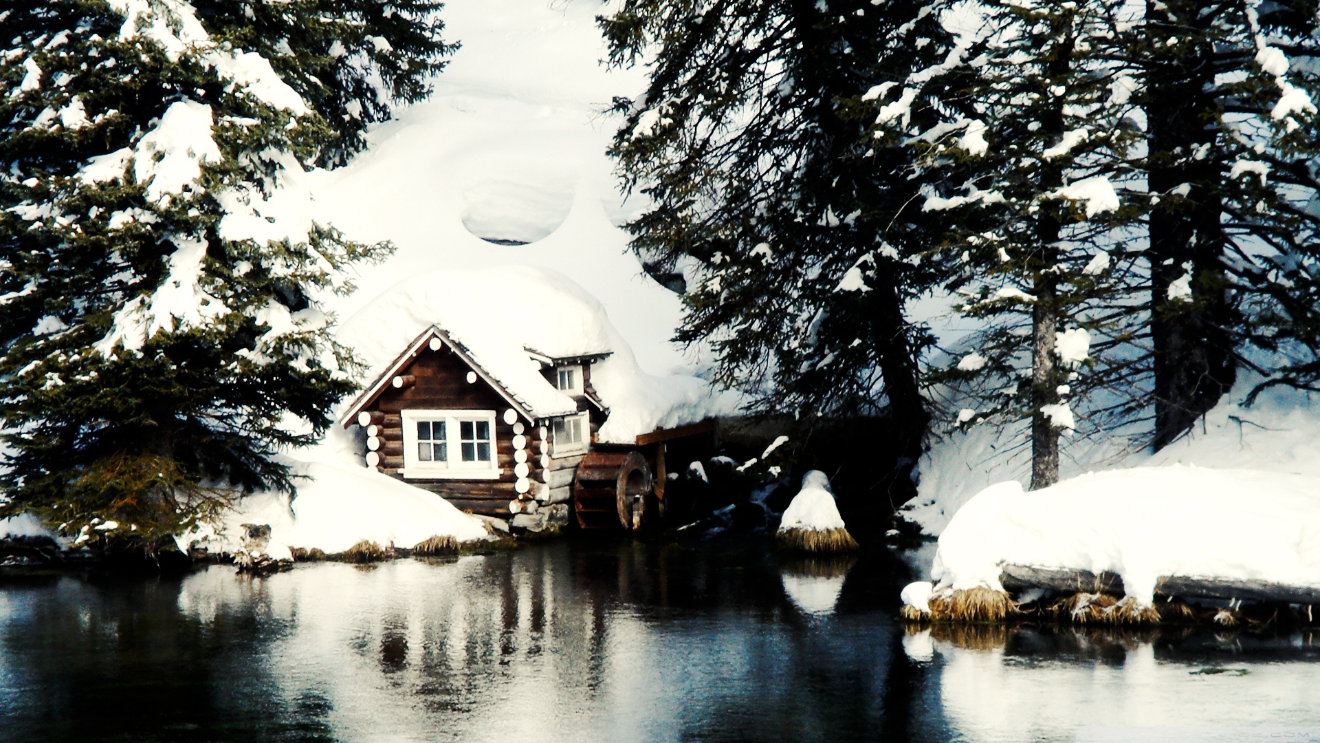 Water Wheel Montana Yellowstone Wallpaper - Winter Montana Wallpaper Hd - HD Wallpaper 