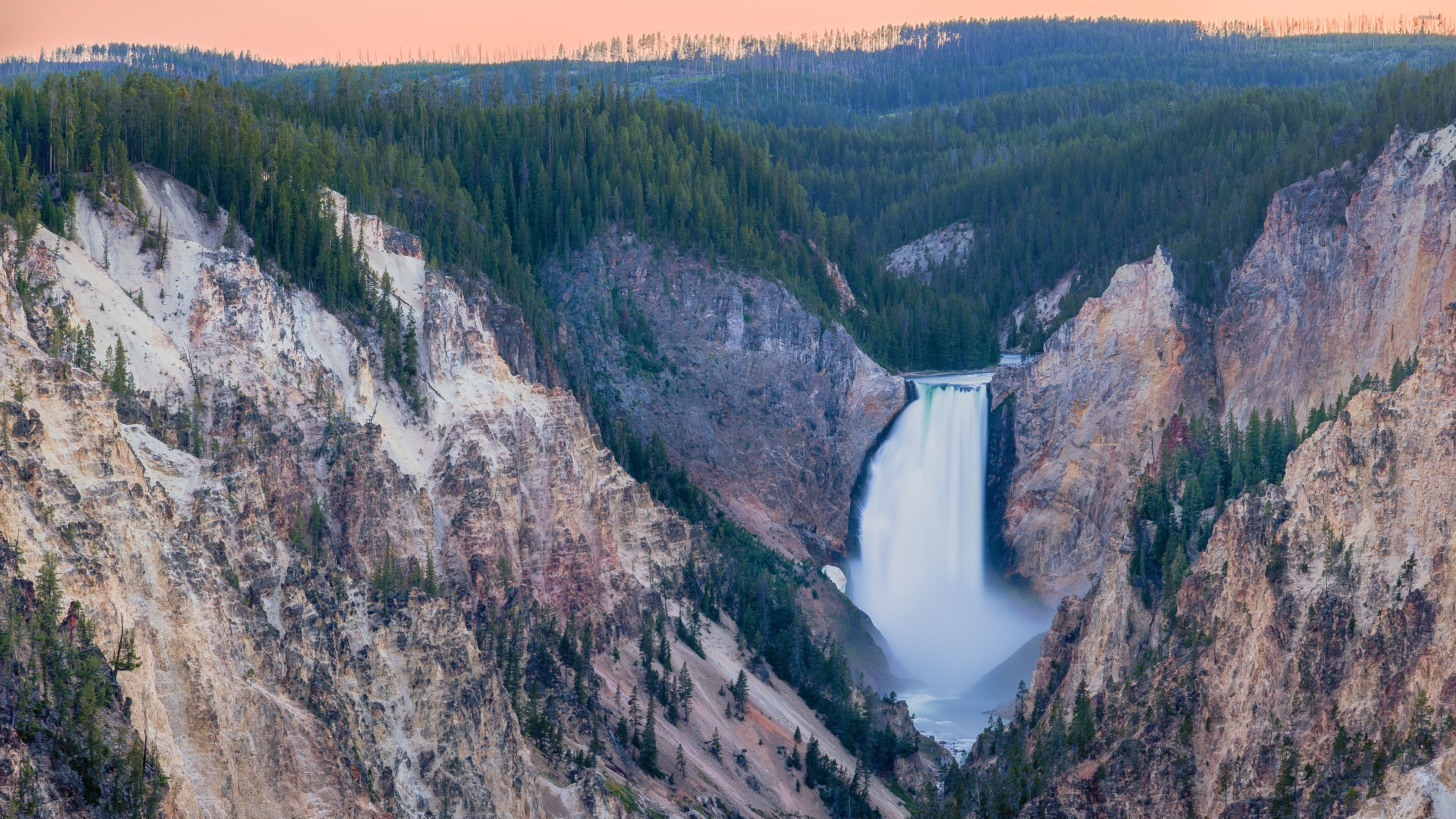 Yellowstone National Park, Lower Falls - HD Wallpaper 