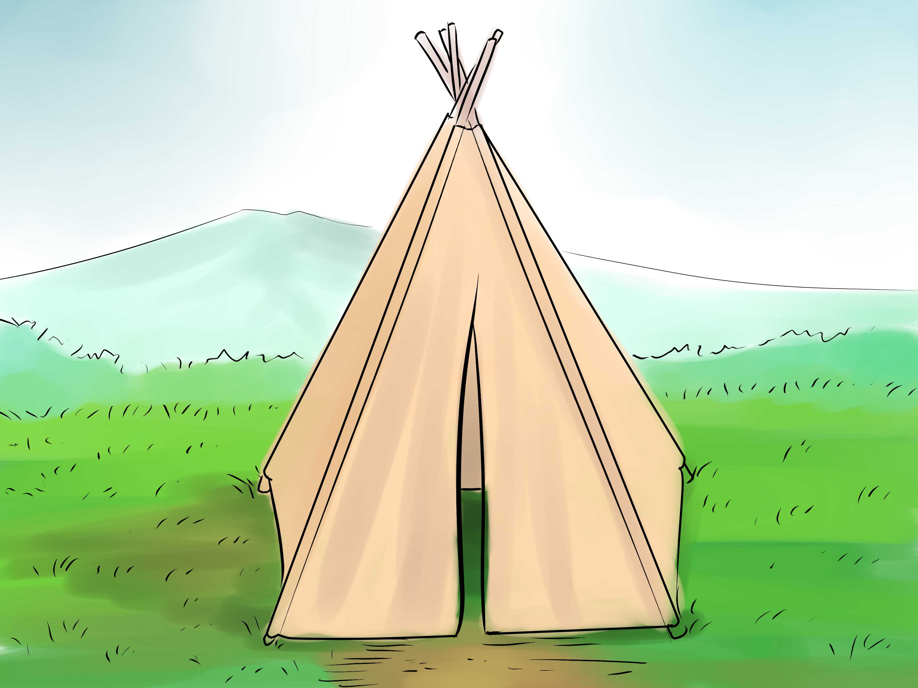 Image Titled Intro - Tent How To Draw A Teepee - HD Wallpaper 