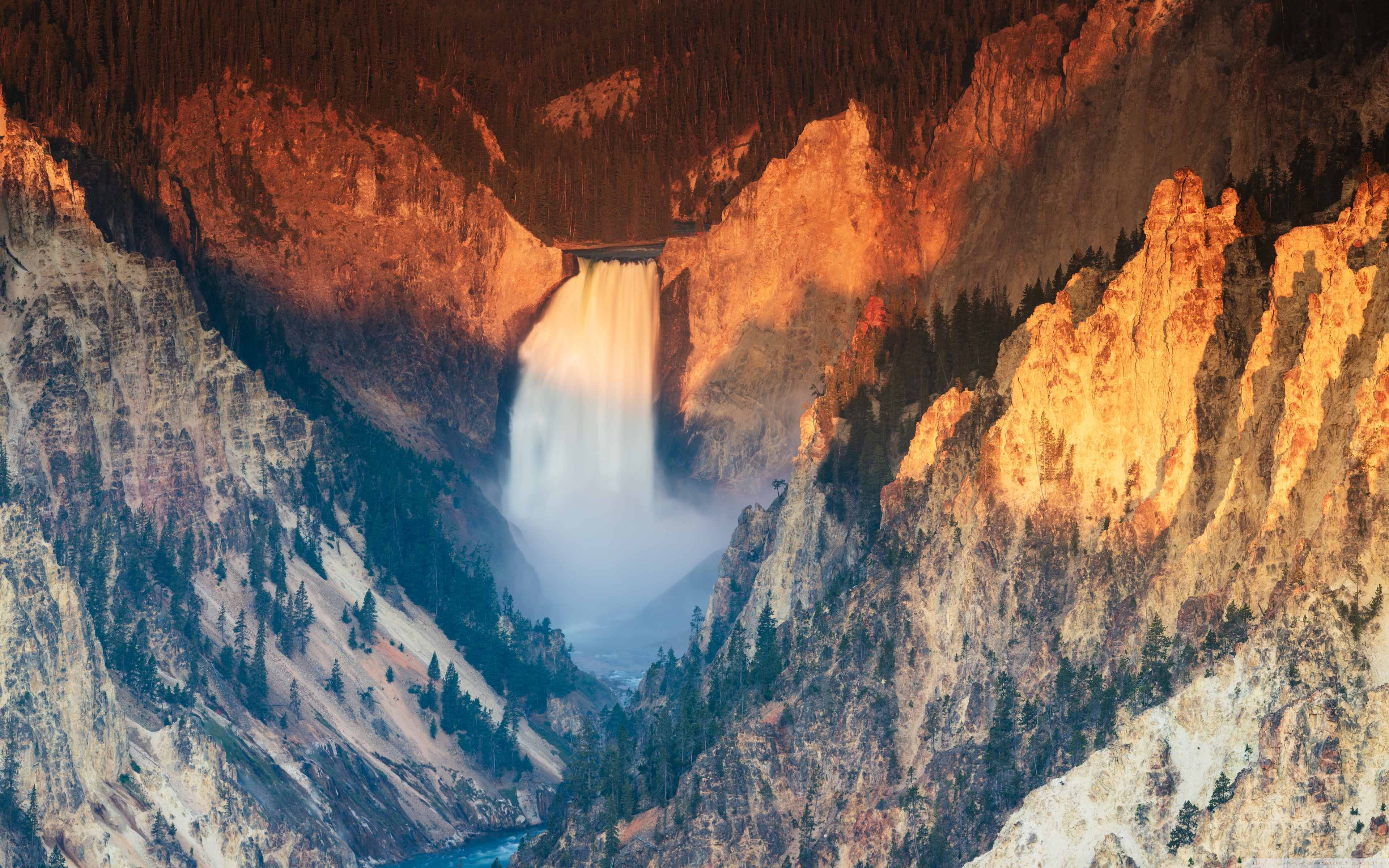 Yellowstone National Park, Lower Falls - HD Wallpaper 