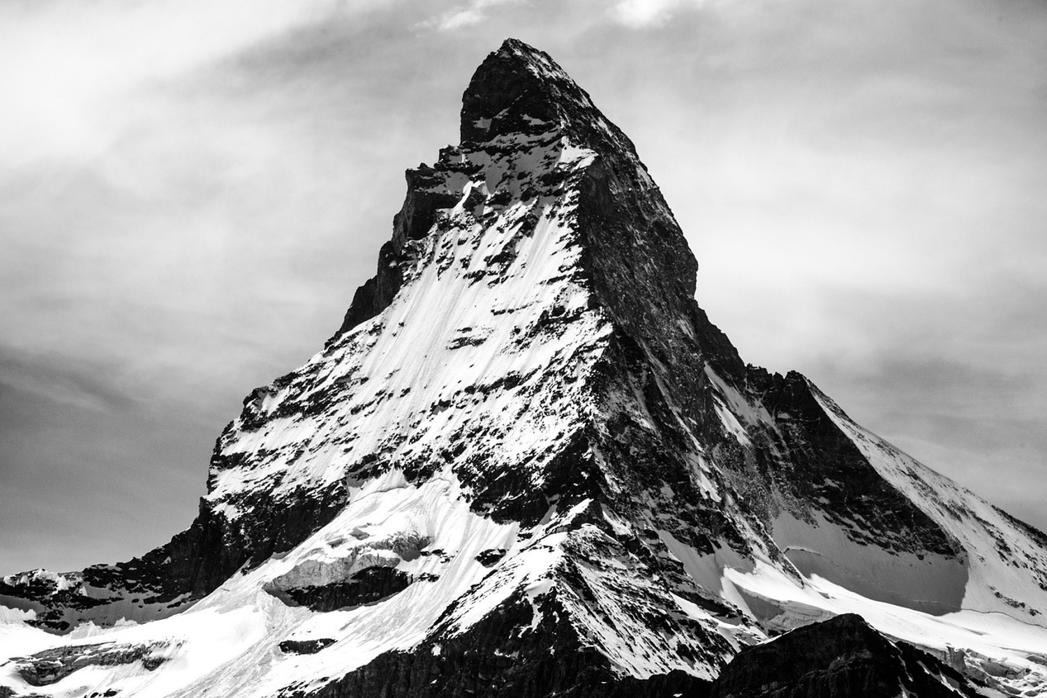 Photo Wallpaper The Magnificent Matterhorn - Challenge Black And White - HD Wallpaper 