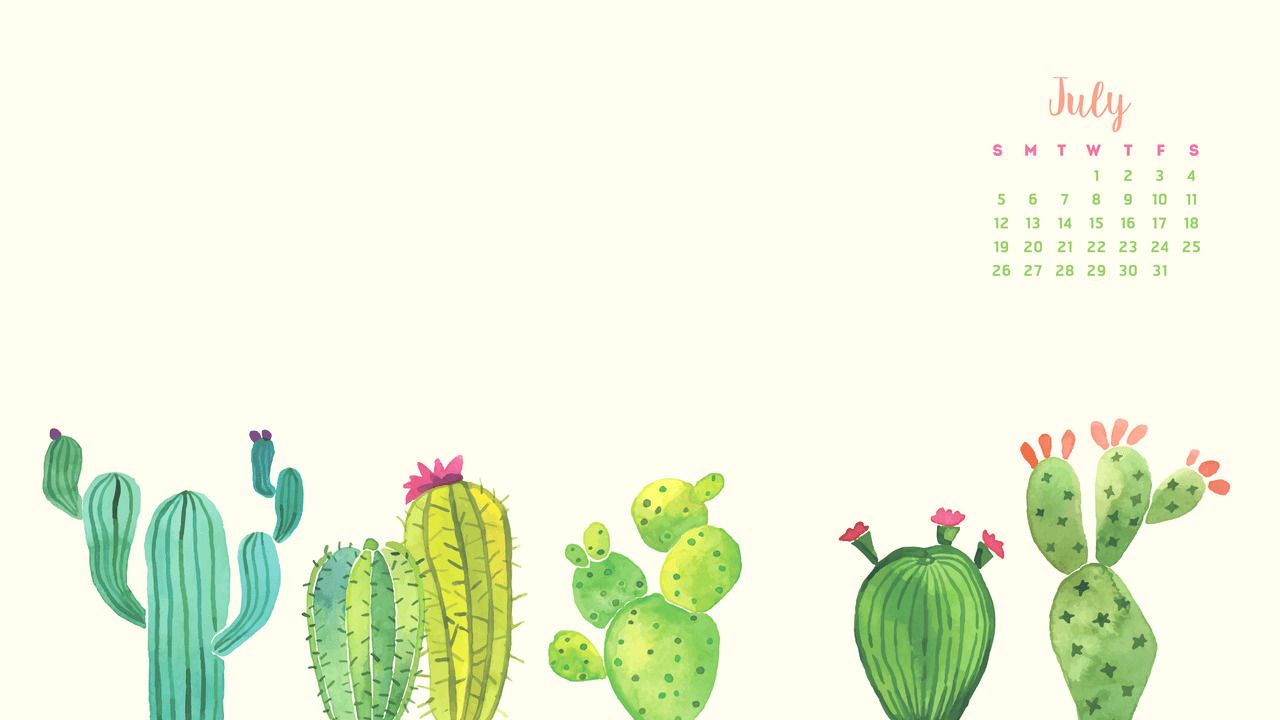 Cute Cactus Desktop Background - HD Wallpaper 