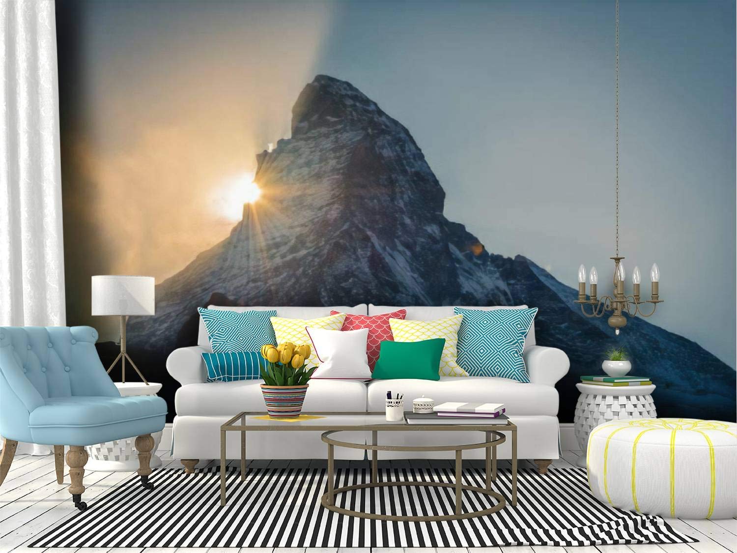 Skiwamural Self Adhesive Wallpaper Roll Paper Matterhorn - Interior Design - HD Wallpaper 