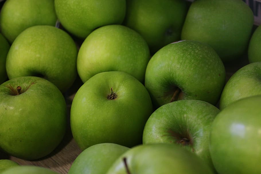 Apples, Fruit, Green, Green Apple, Fruit Trees, Nature, - Granny Smith - HD Wallpaper 