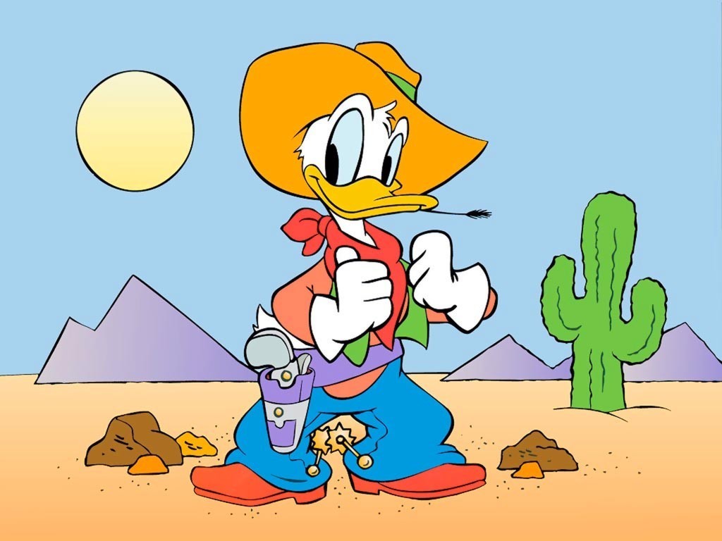 Cowboy Donald Duck Wallpaper - Fondo De Pantalla Imagenes De El Pato Donald - HD Wallpaper 