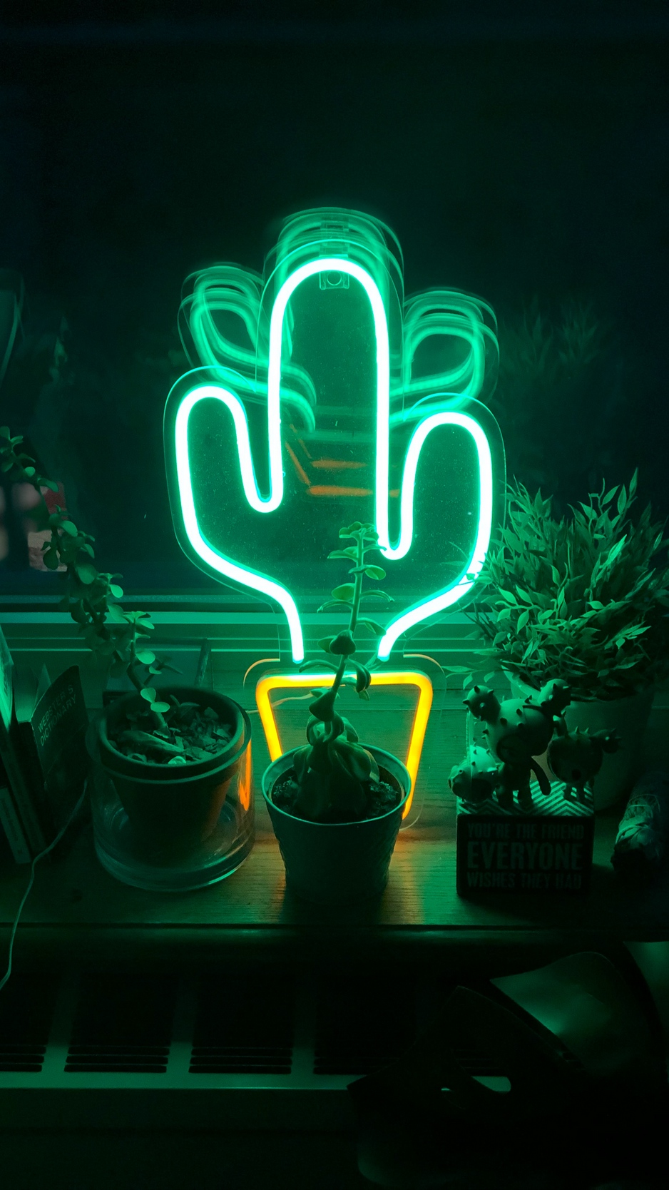 Wallpaper Neon, Cactus, Flowers, Light, Green - Cool Neon Sign Wallpaper For Android - HD Wallpaper 