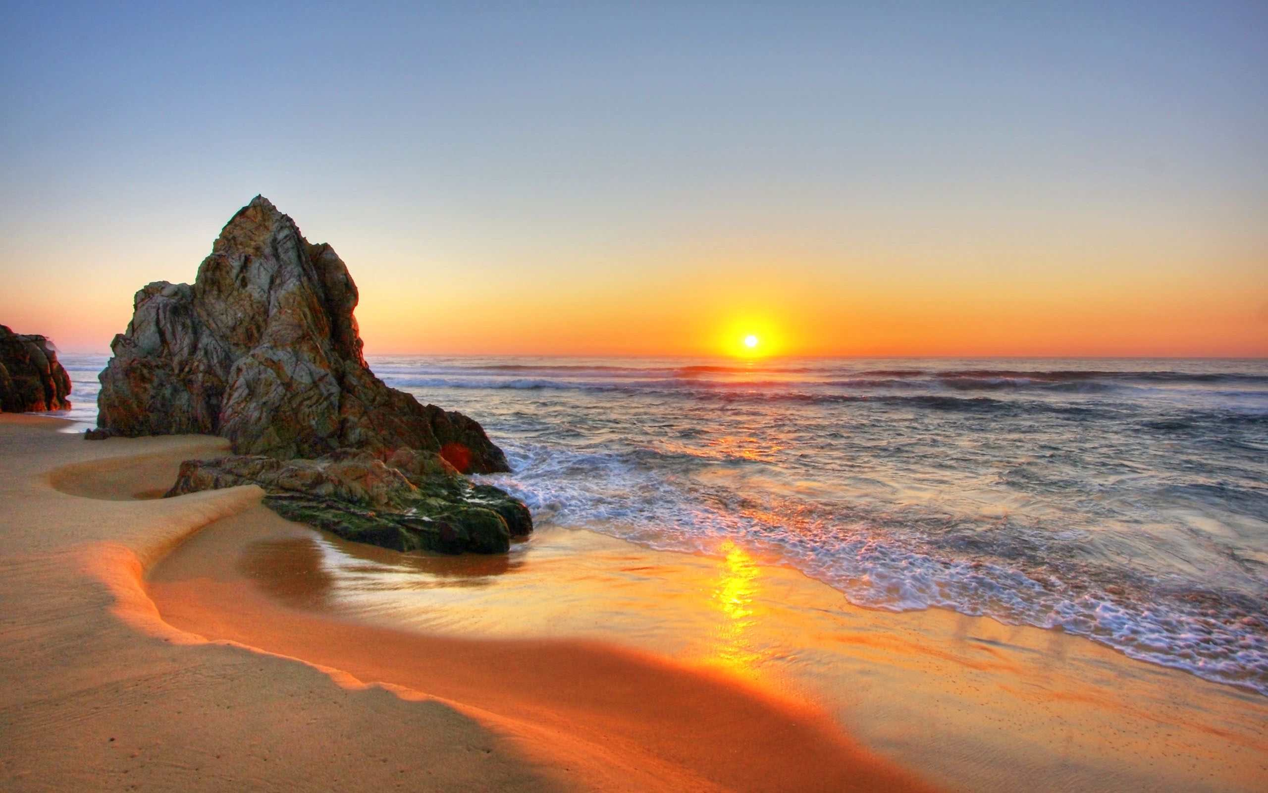 High Quality Beach Wallpapers - Beach Sunset - HD Wallpaper 