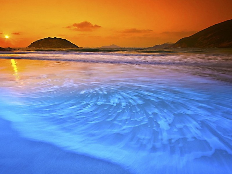 Gentle Cool Blue Beach Wallpaper - Fondo Suave De Playa - HD Wallpaper 