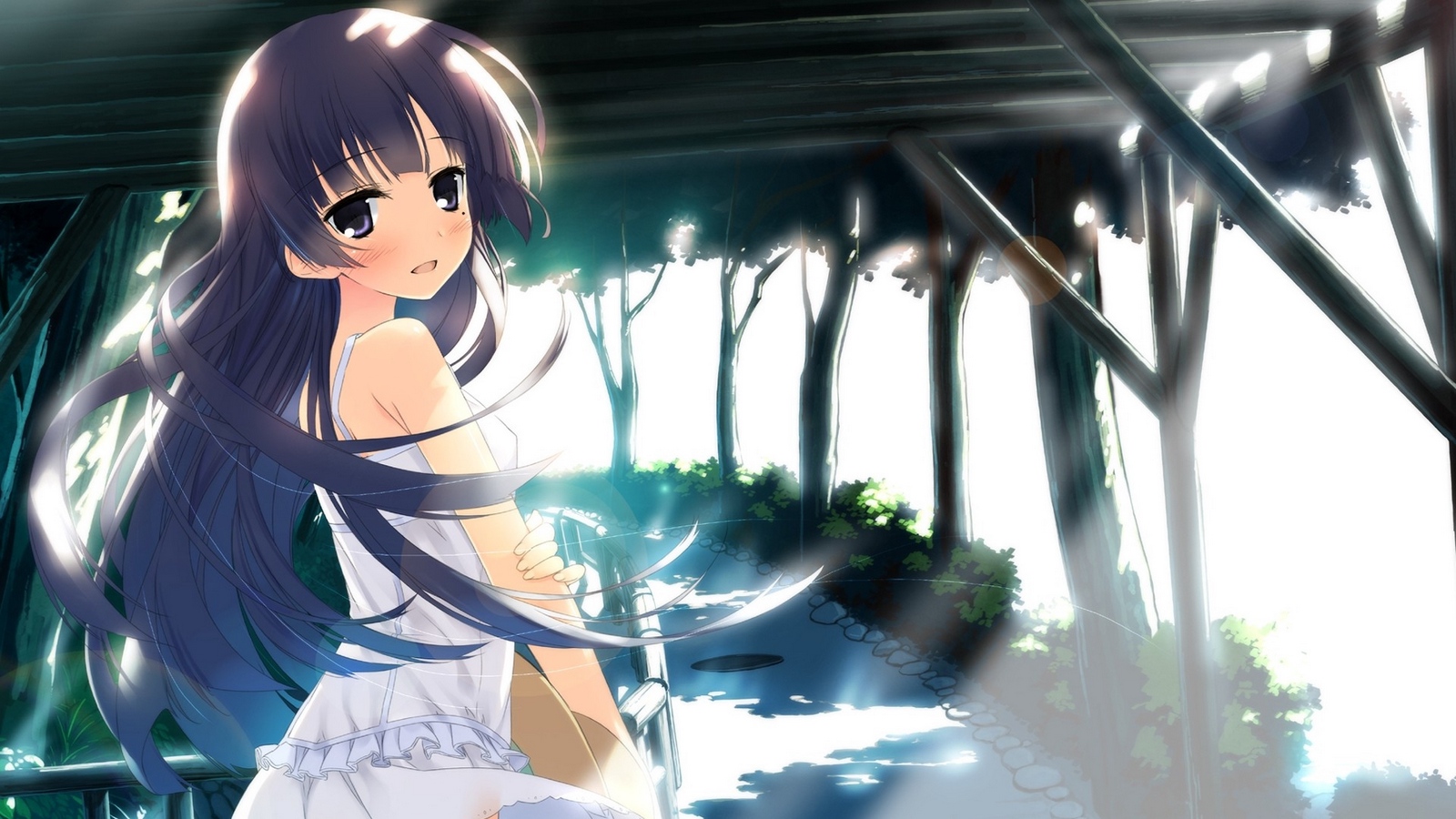 Wallpaper Anime Girl, Tender, Cool, Summer - Anime Girl Summer Background -  1600x900 Wallpaper 