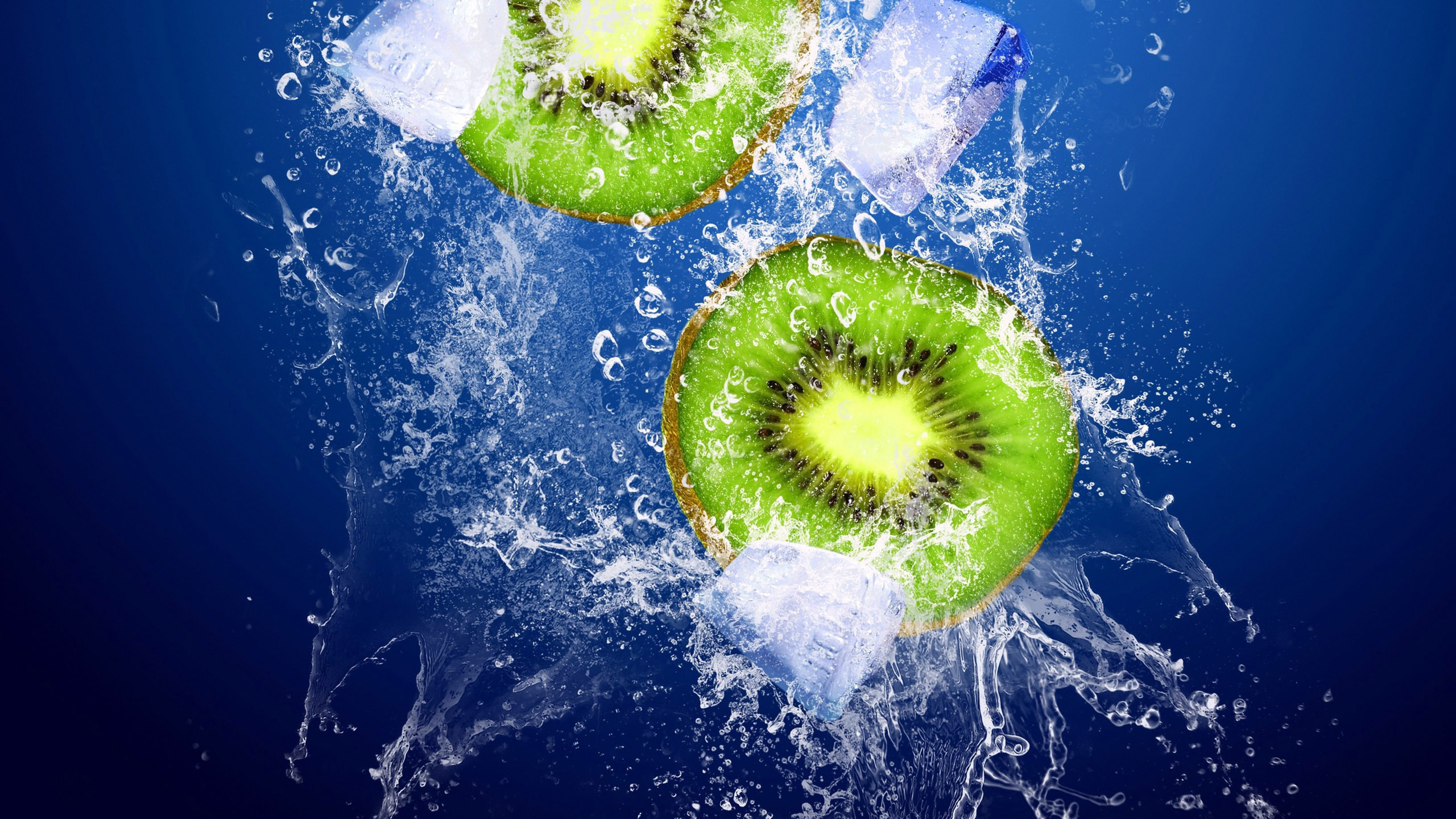 Kiwi Water Fruit Wallpaper - Apple - HD Wallpaper 