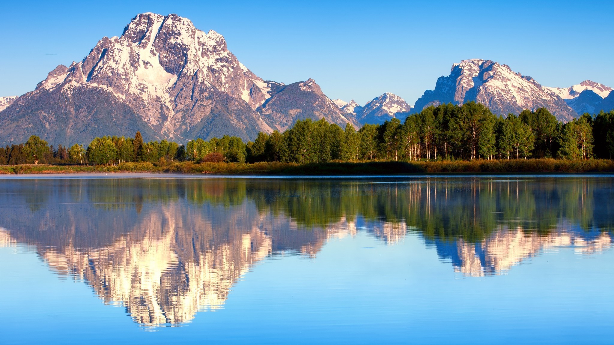 Grand Teton National Park, Lake, Mountain, Reflection, - Grand Teton National Park Mount Moran - HD Wallpaper 