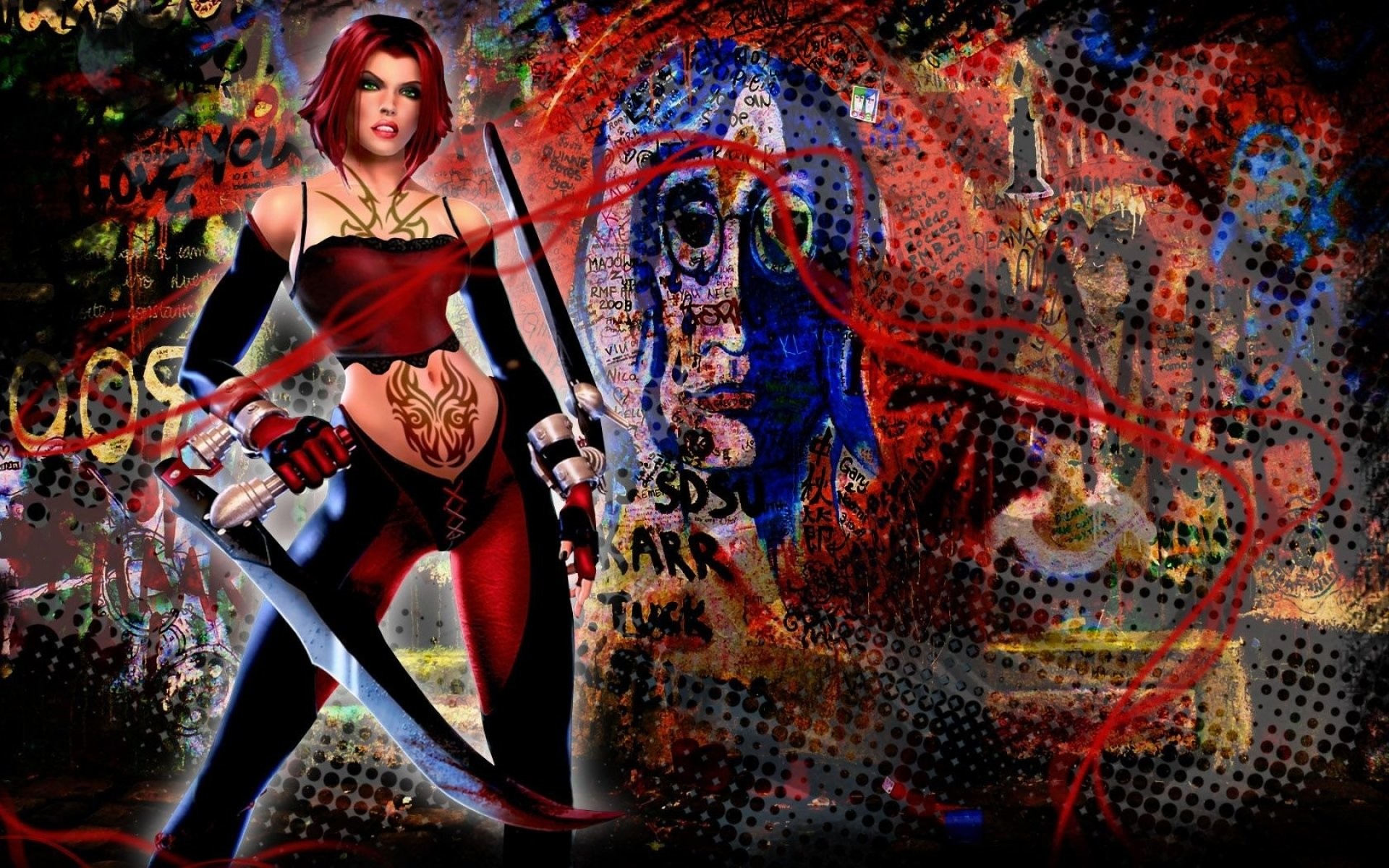 Bloodrayne Action Adventure Fantasy Dark Horror Vampire - Wallpaper - HD Wallpaper 