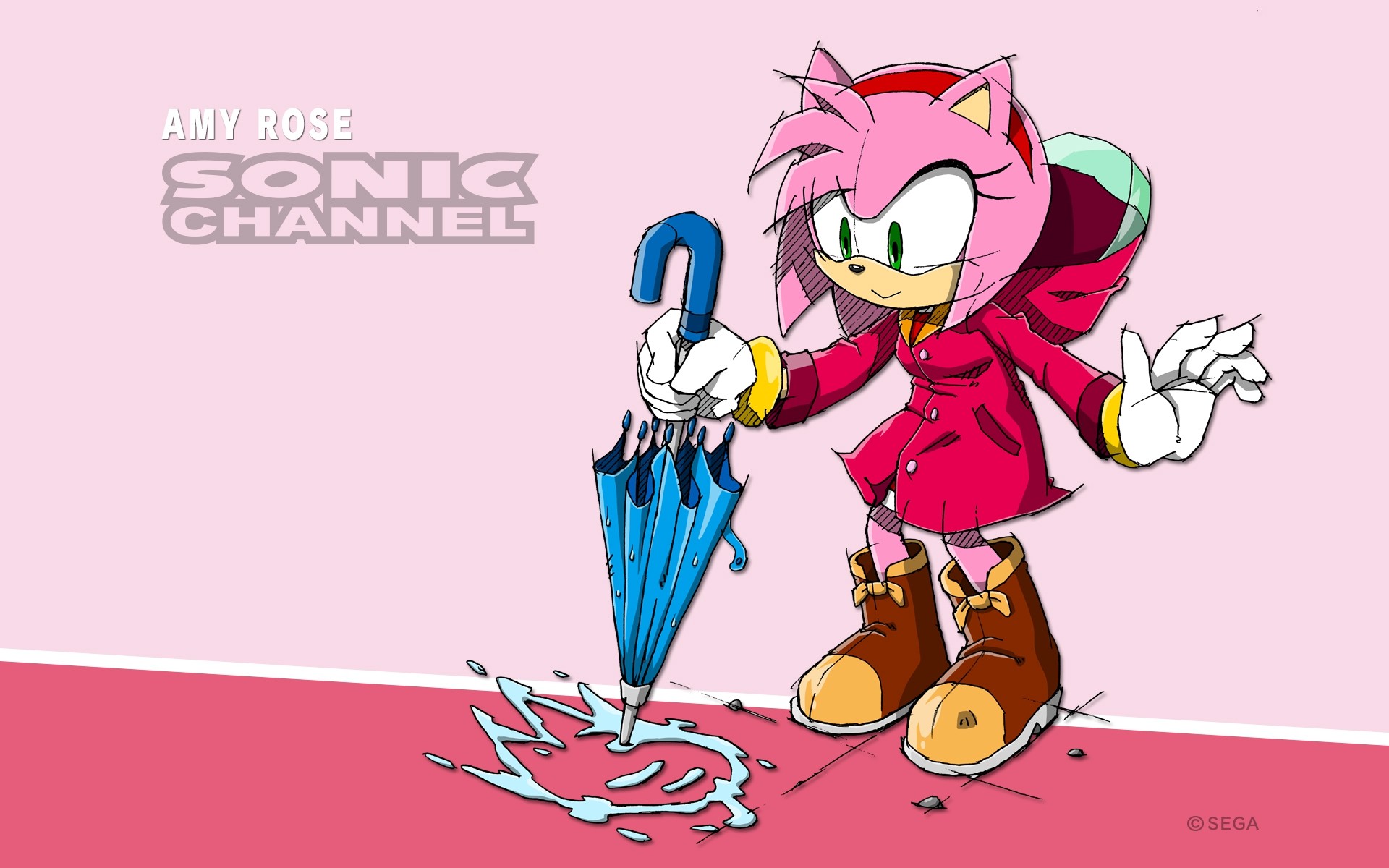 Amy Rose Sonic Channel - HD Wallpaper 