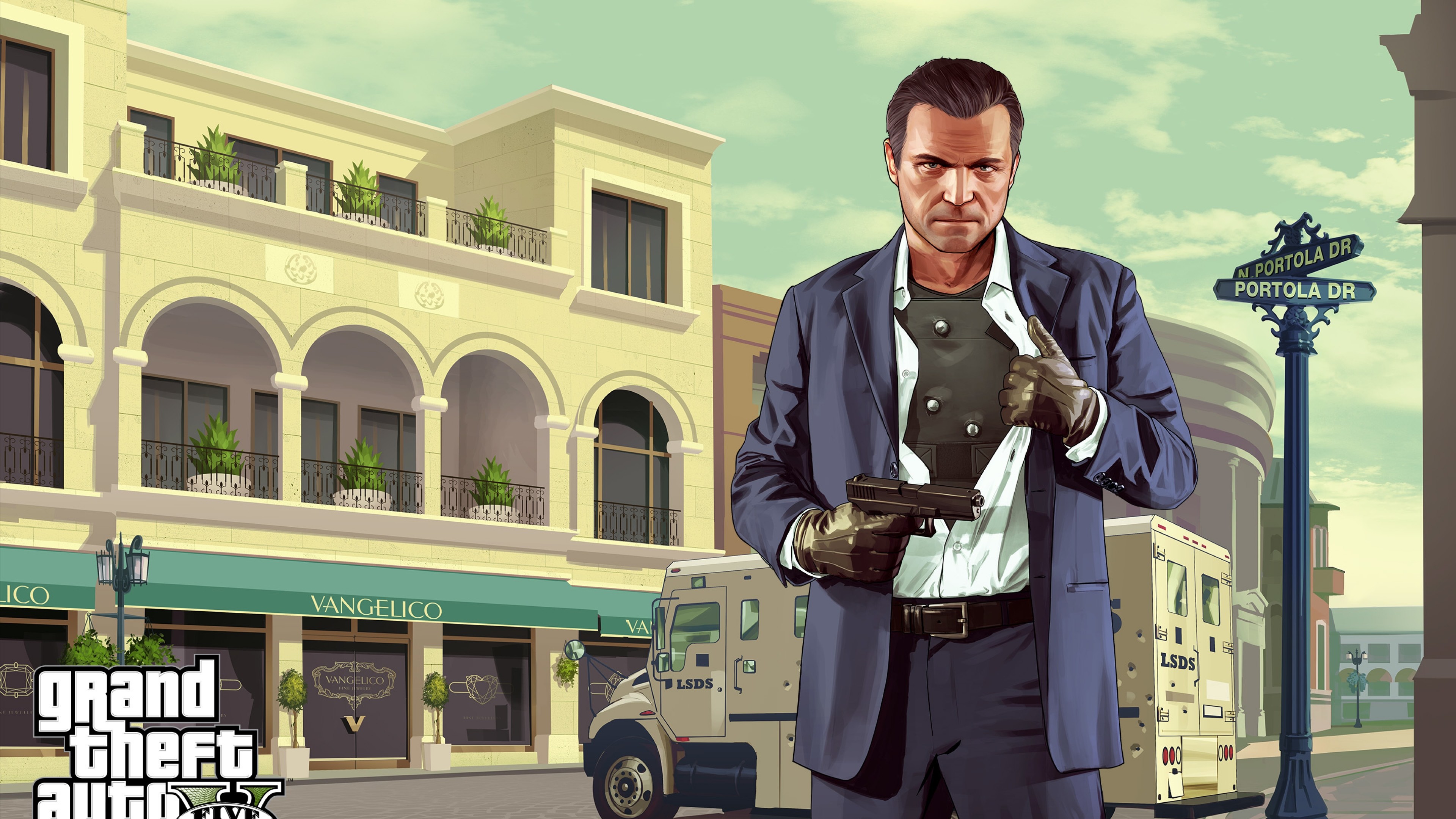 Preview Wallpaper Grand Theft Auto V, Michael De Santa, - Gta V Character Hd - HD Wallpaper 