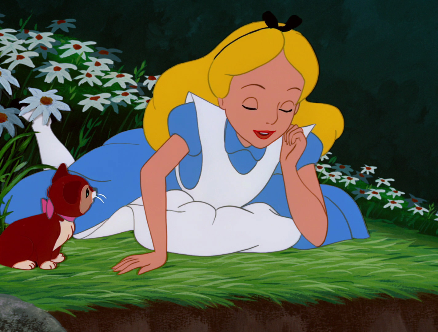 Screencaps Alice In Wonderland - Alice In Wonderland Reflection - HD Wallpaper 