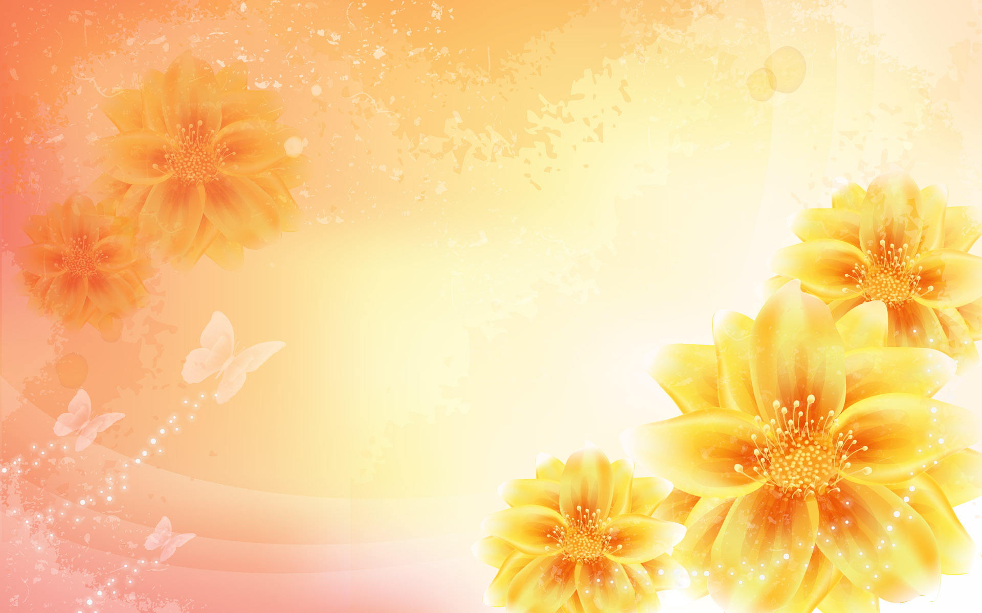 Yellow Flower Background Hd - HD Wallpaper 