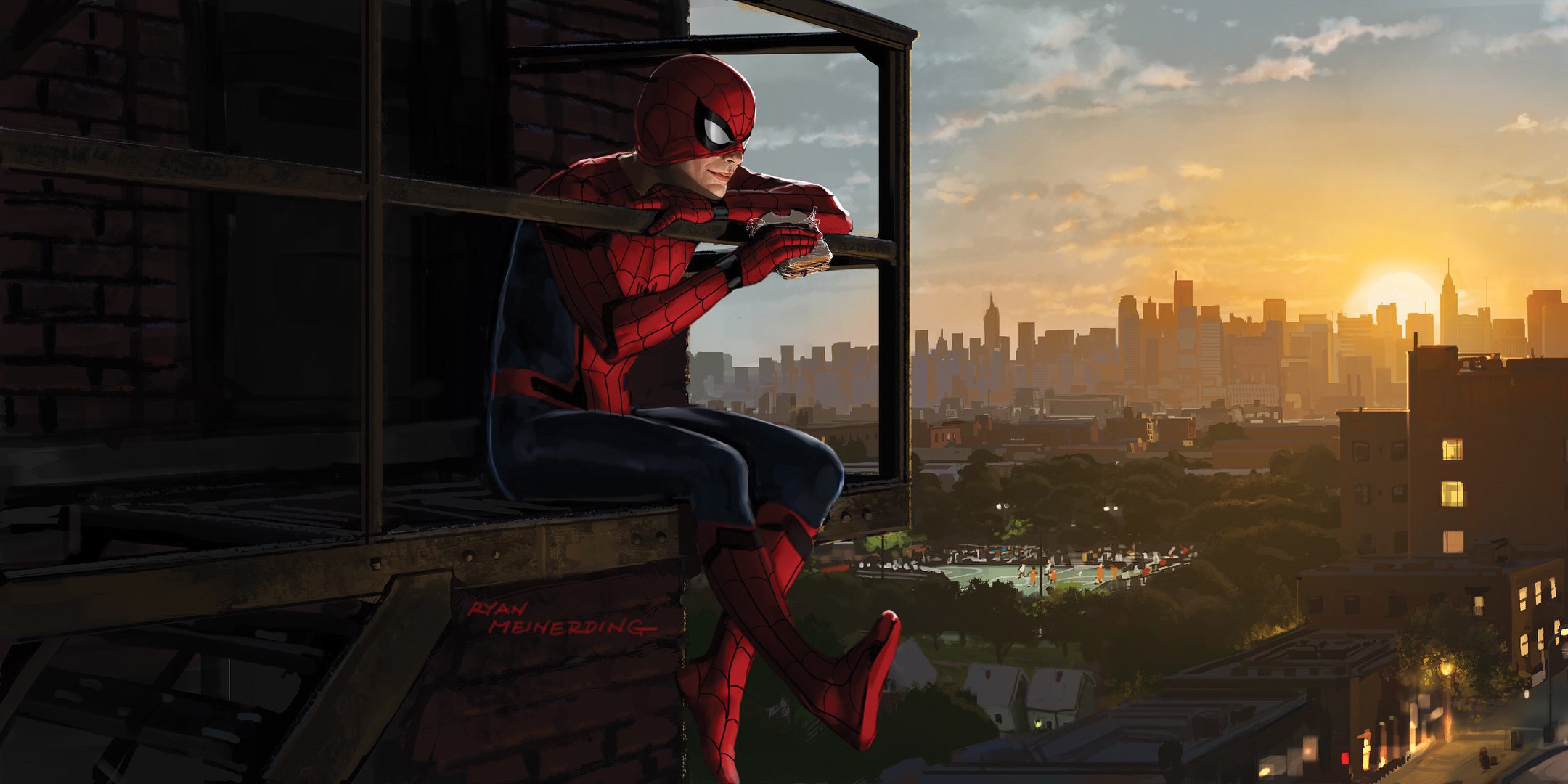 Ryan Meinerding Spider Man Concept Art - HD Wallpaper 