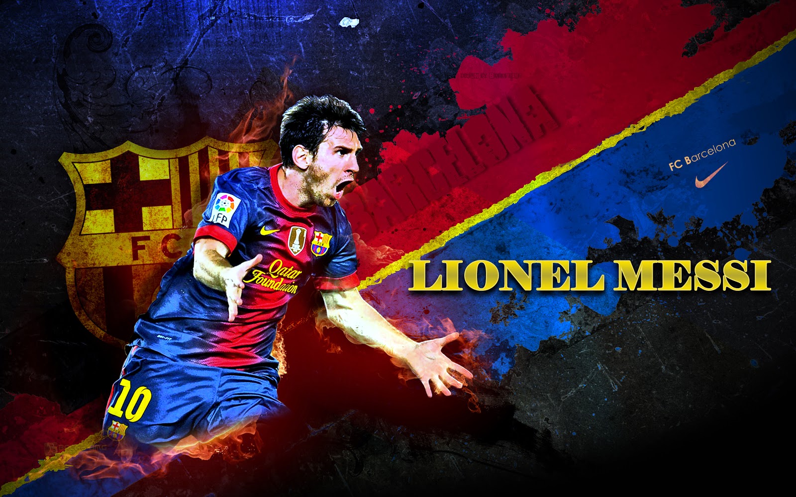 Barcelona Messi Wallpapers High Quality On Wallpaper - Lionel Messi Wallpaper Fc Barcelona - HD Wallpaper 