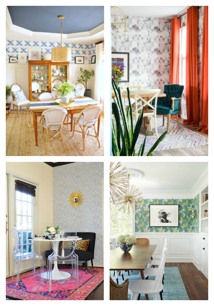 Dining Room Decorating Ideas With Wallpaper Atta Girl - Dining Room - HD Wallpaper 