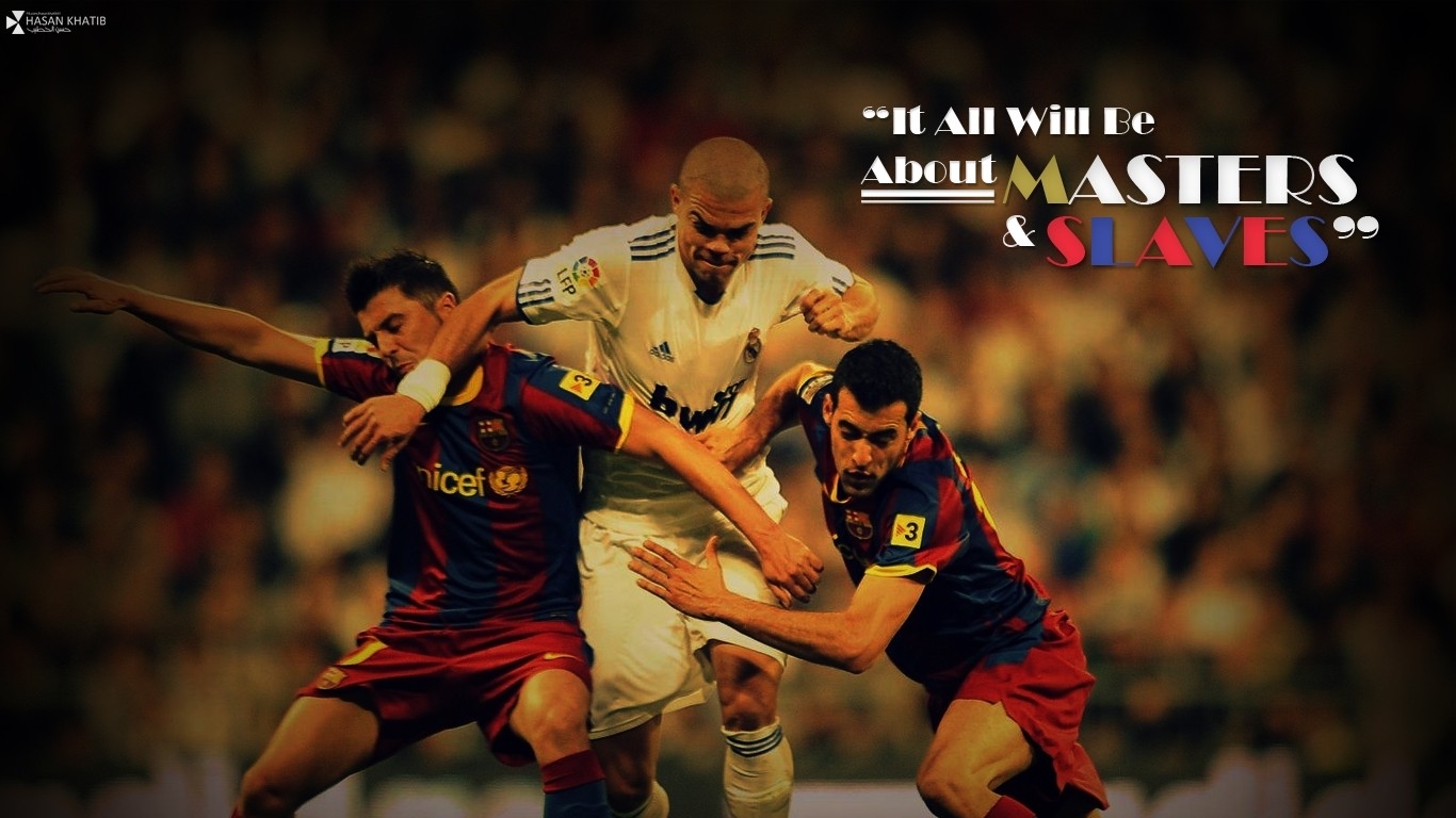 Sports Soccer Barcelona Master Rough Real Madrid La - Pepe Real Madrid Barcelona - HD Wallpaper 