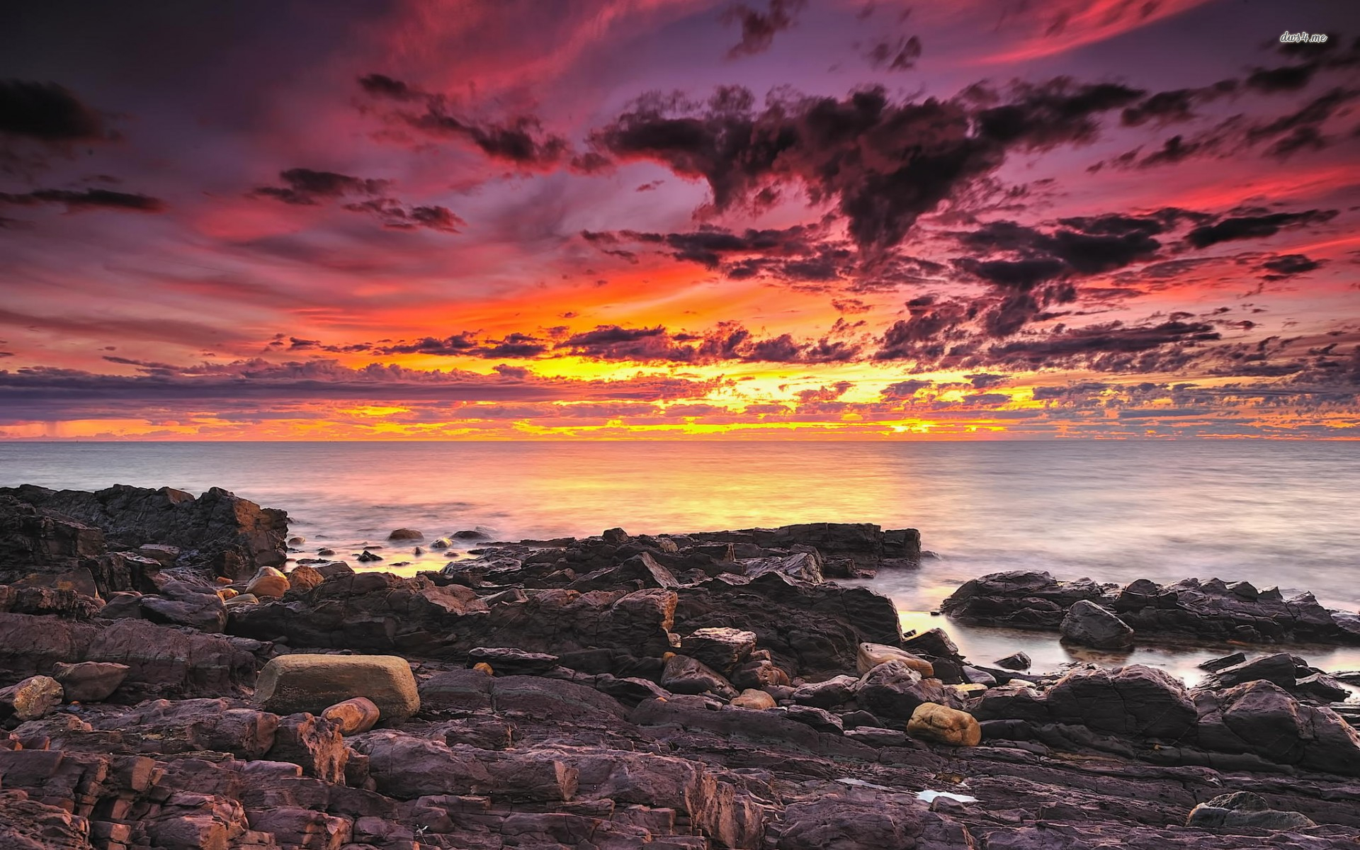Pink Sunset Wallpaper - HD Wallpaper 