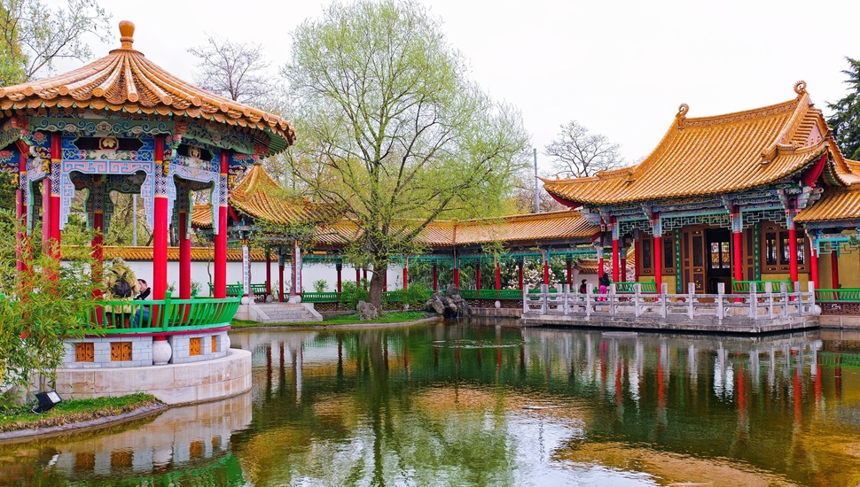 Zurich, Park, Z Rich, Switzerland, Switzerland, Chinese - China Garden - HD Wallpaper 