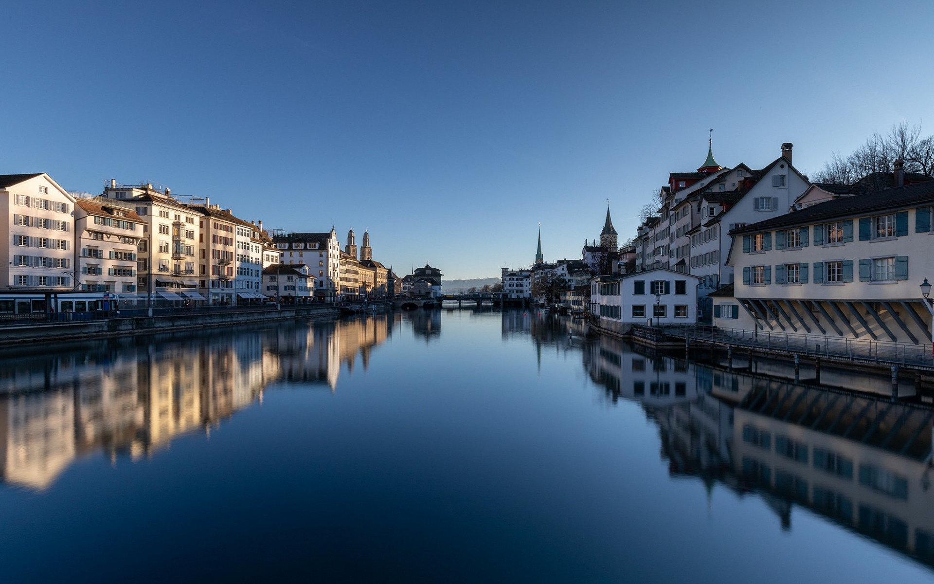 Zurich, Morning, Sunrise, Cityscape, Beautiful City, - Zürich - HD Wallpaper 