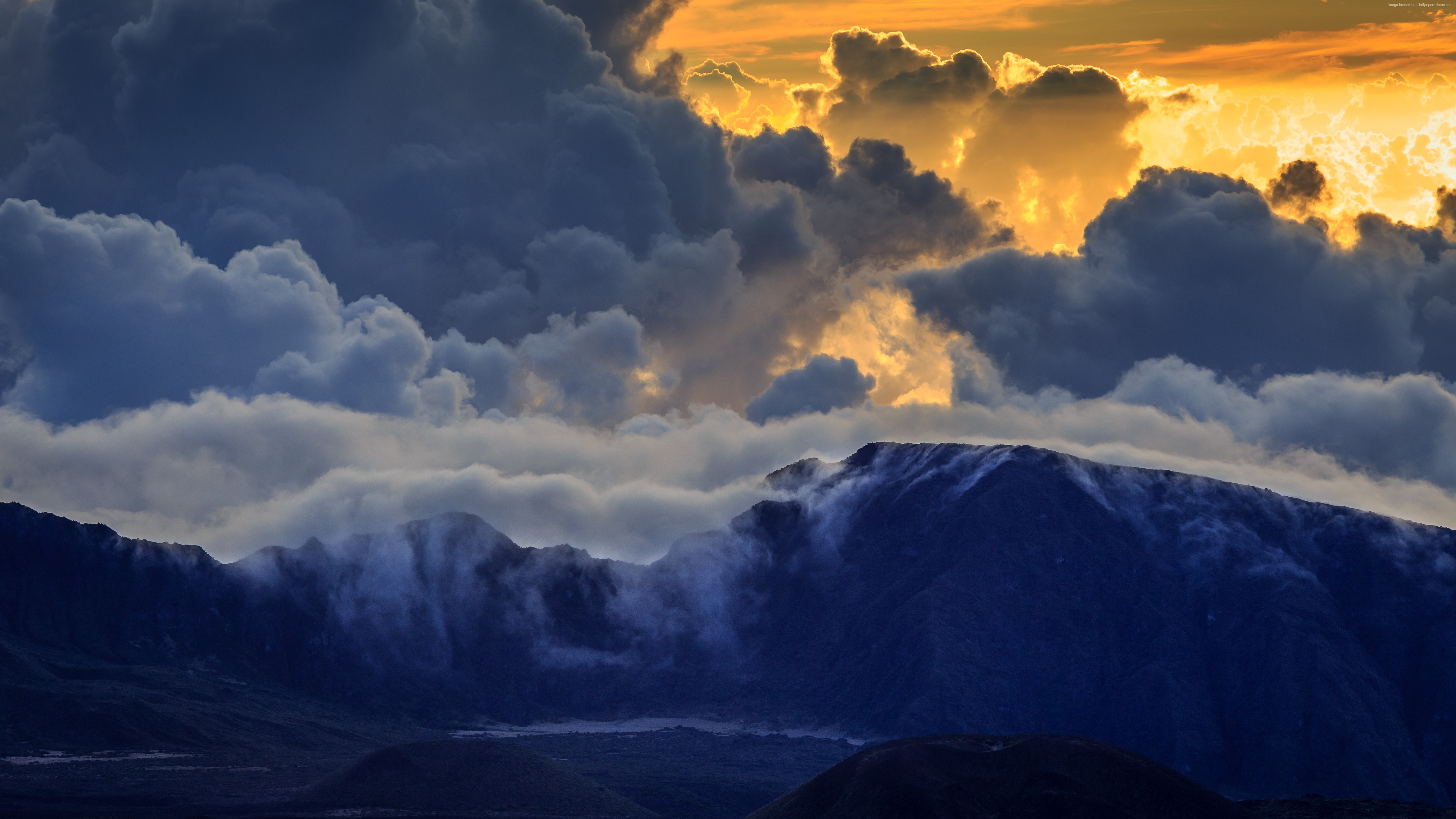 Hawaii Mountain Top Cloud - HD Wallpaper 