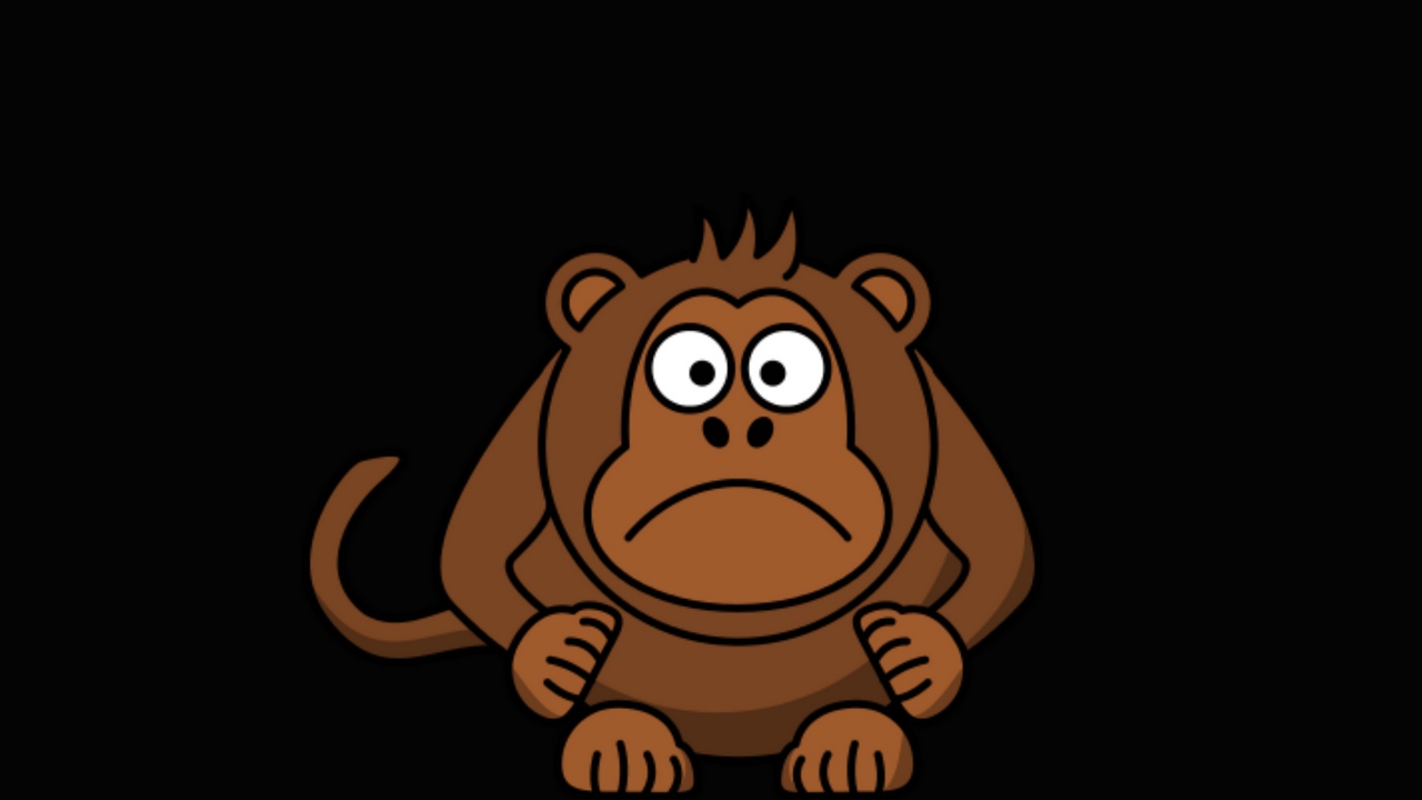 Wallpaper Monkey, Funny, Art, Vector - Monkey Cartoon Clipart - HD Wallpaper 