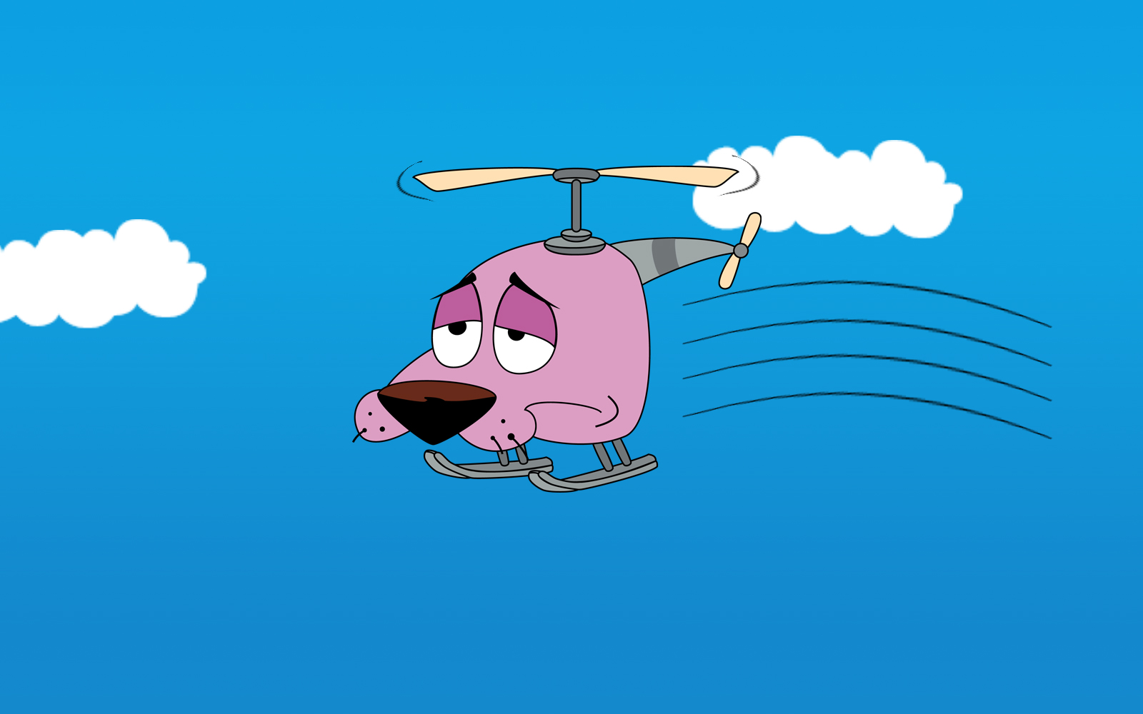 Courage The Cowardly Dog Helicopter - HD Wallpaper 