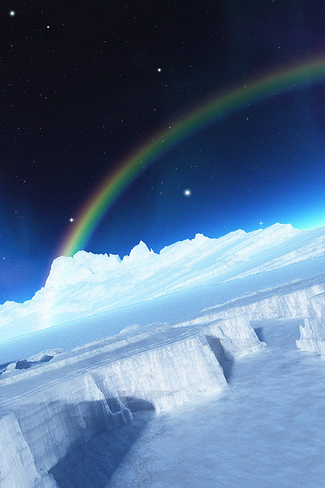Arctic Rainbow Iphone 4s Wallpaper - Arctic Wallpaper Iphone - HD Wallpaper 