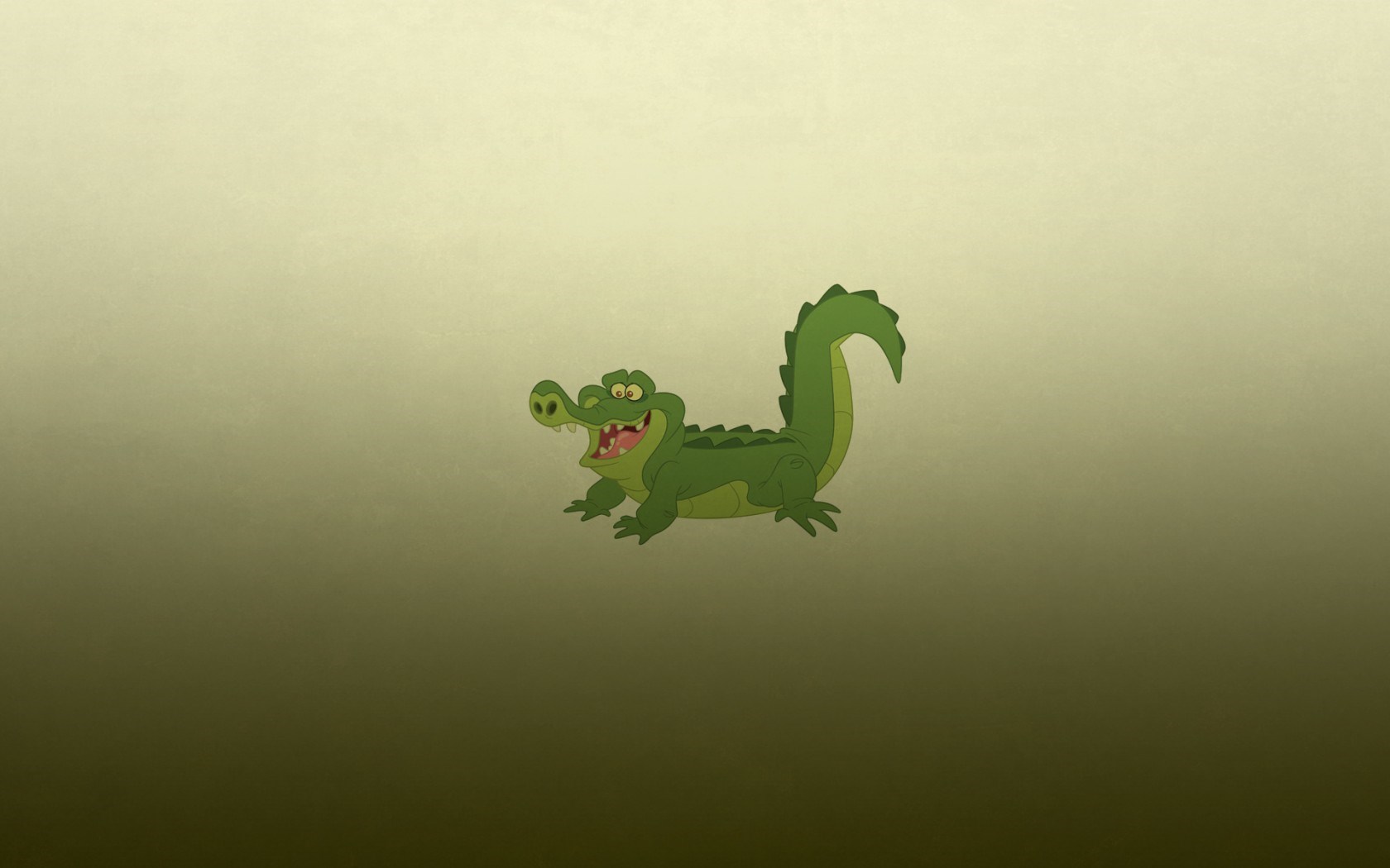 Alligator Crocodile Green Minimalism Cartoon - HD Wallpaper 