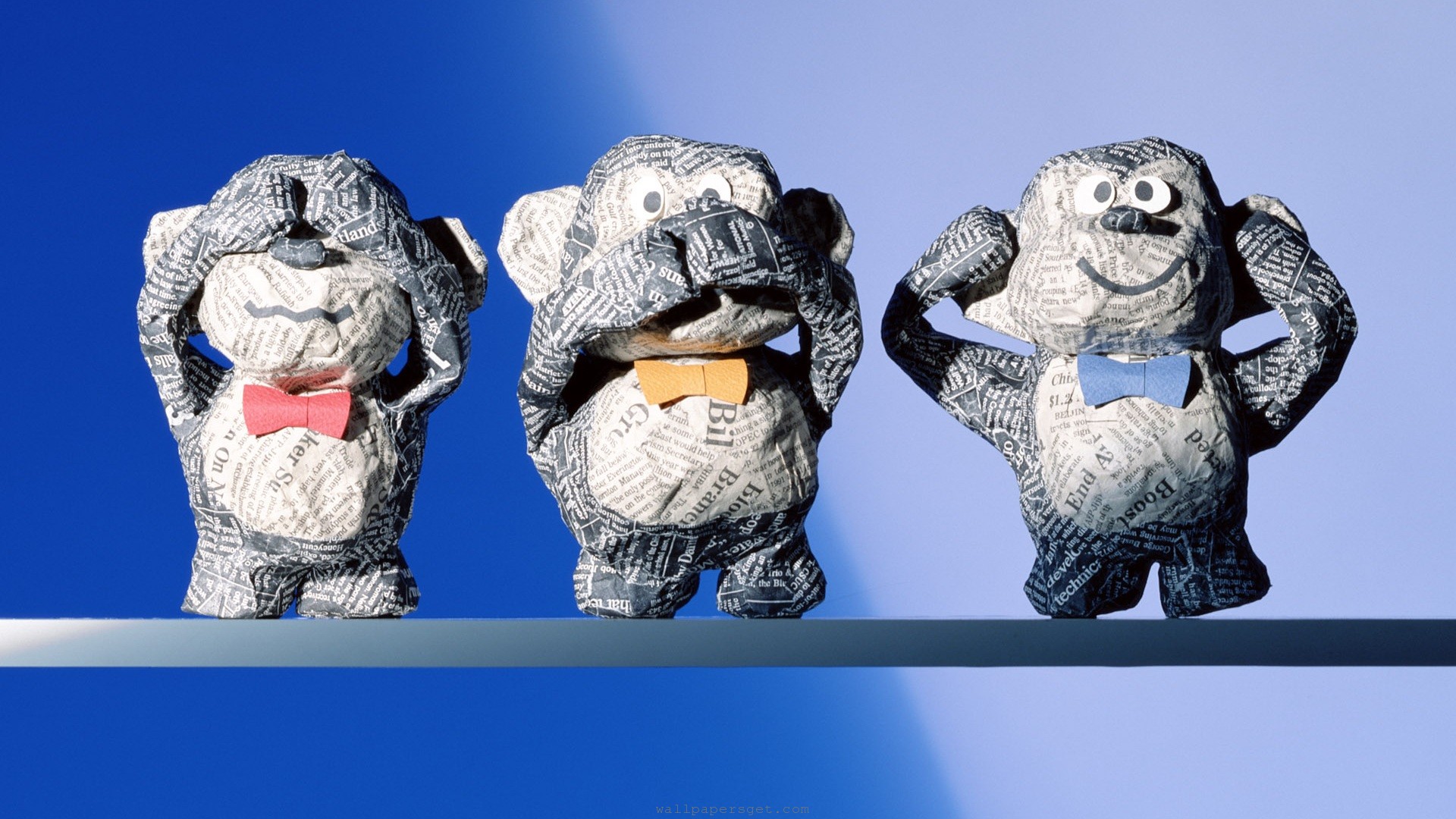Funny Monkey Paper Art - HD Wallpaper 