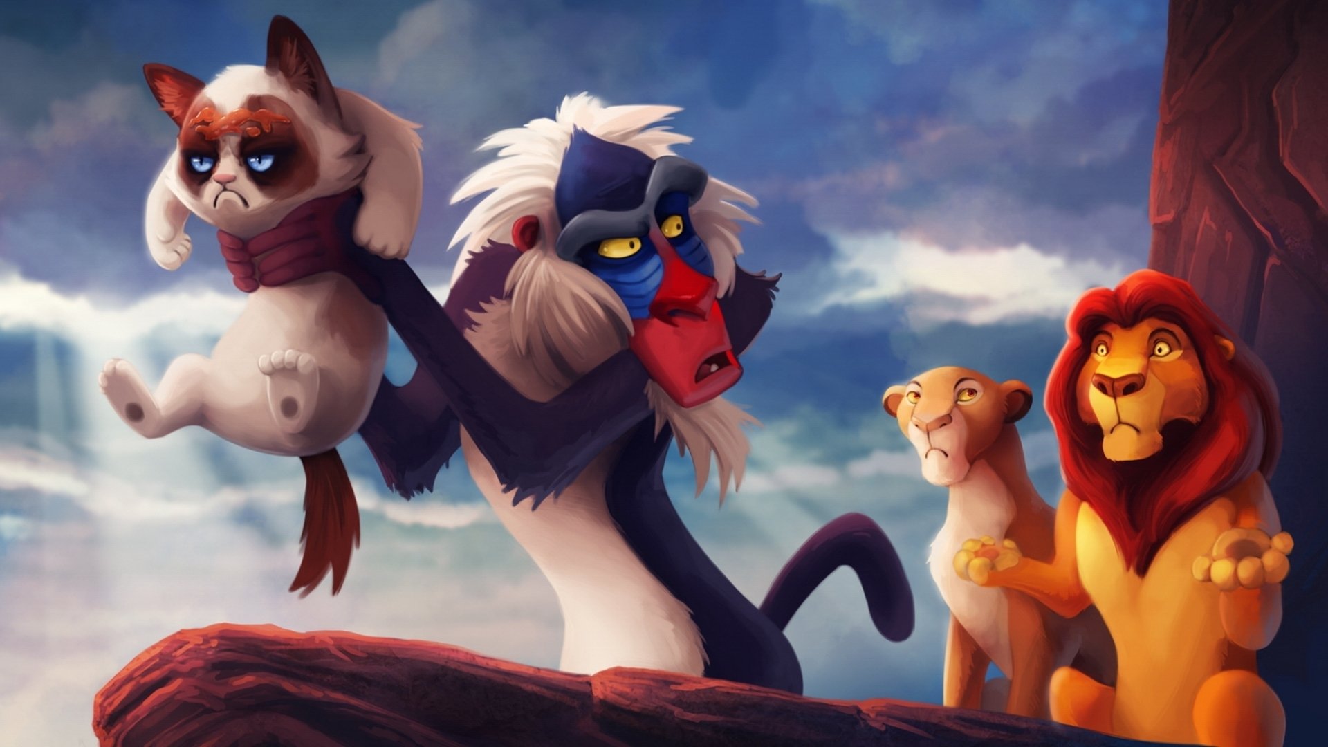 The Lion King Cartoons Monkey - Disney The Lion King Monkey - HD Wallpaper 