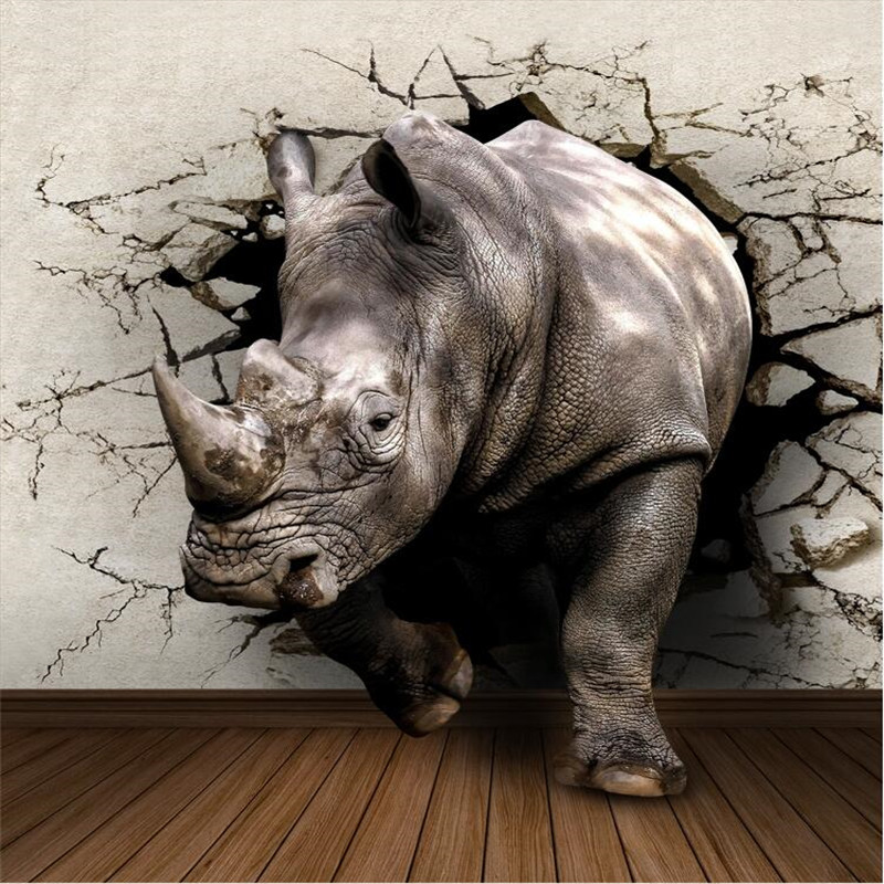 Animals Coming Out Of The Wall - HD Wallpaper 