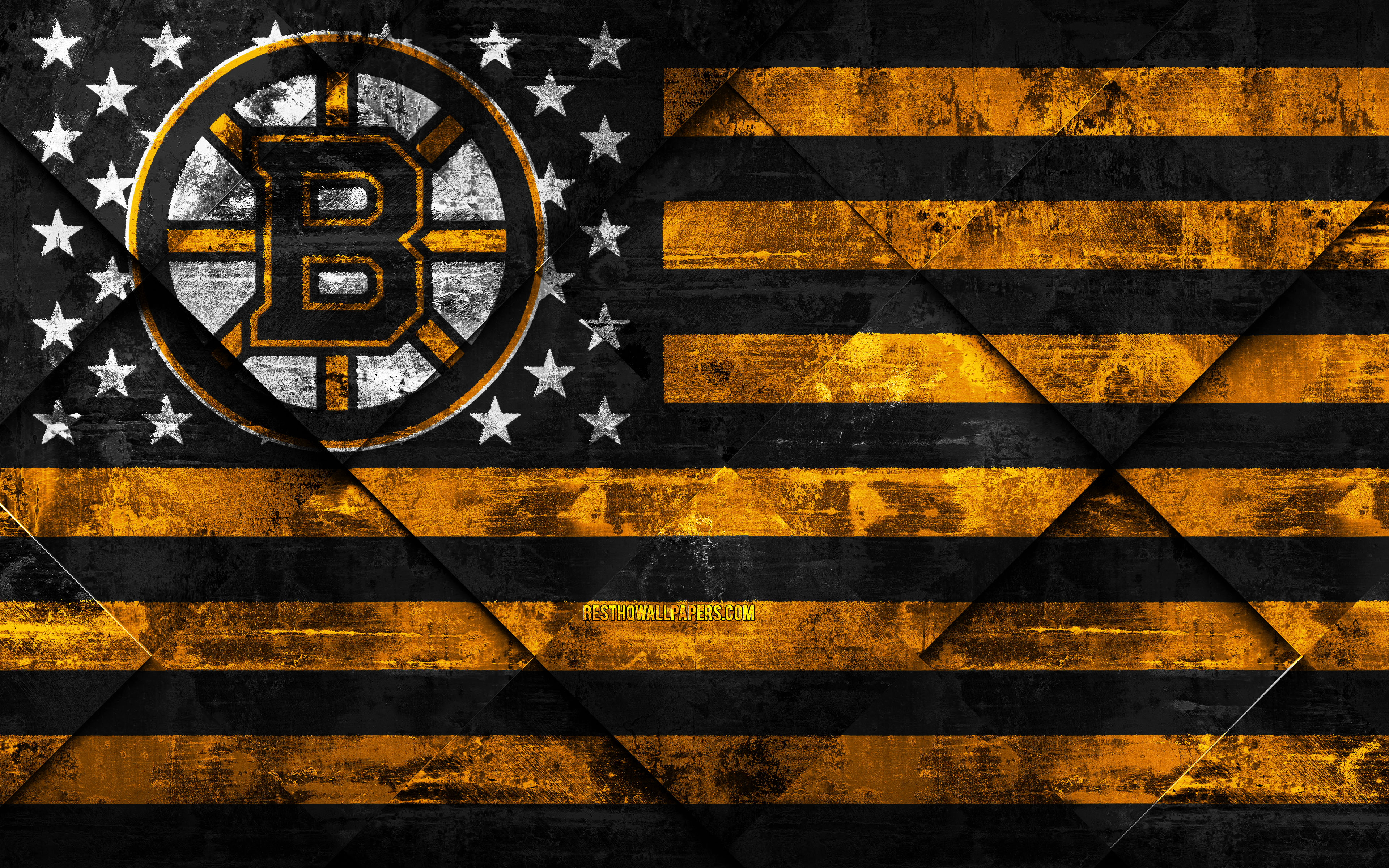 Boston Bruins, 4k, American Hockey Club, Grunge Art, - High Resolution Carolina Panthers - HD Wallpaper 