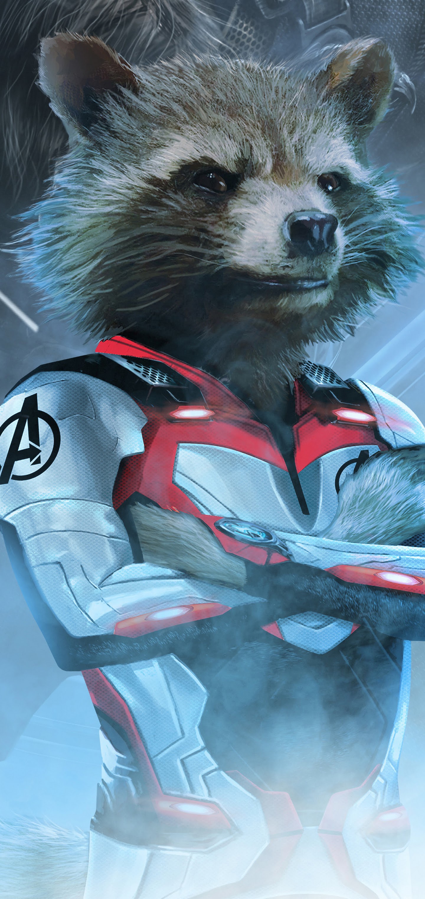Endgame, Rocket Raccoon, White Suit, 4k, - Rocket Raccoon Avengers Endgame - HD Wallpaper 