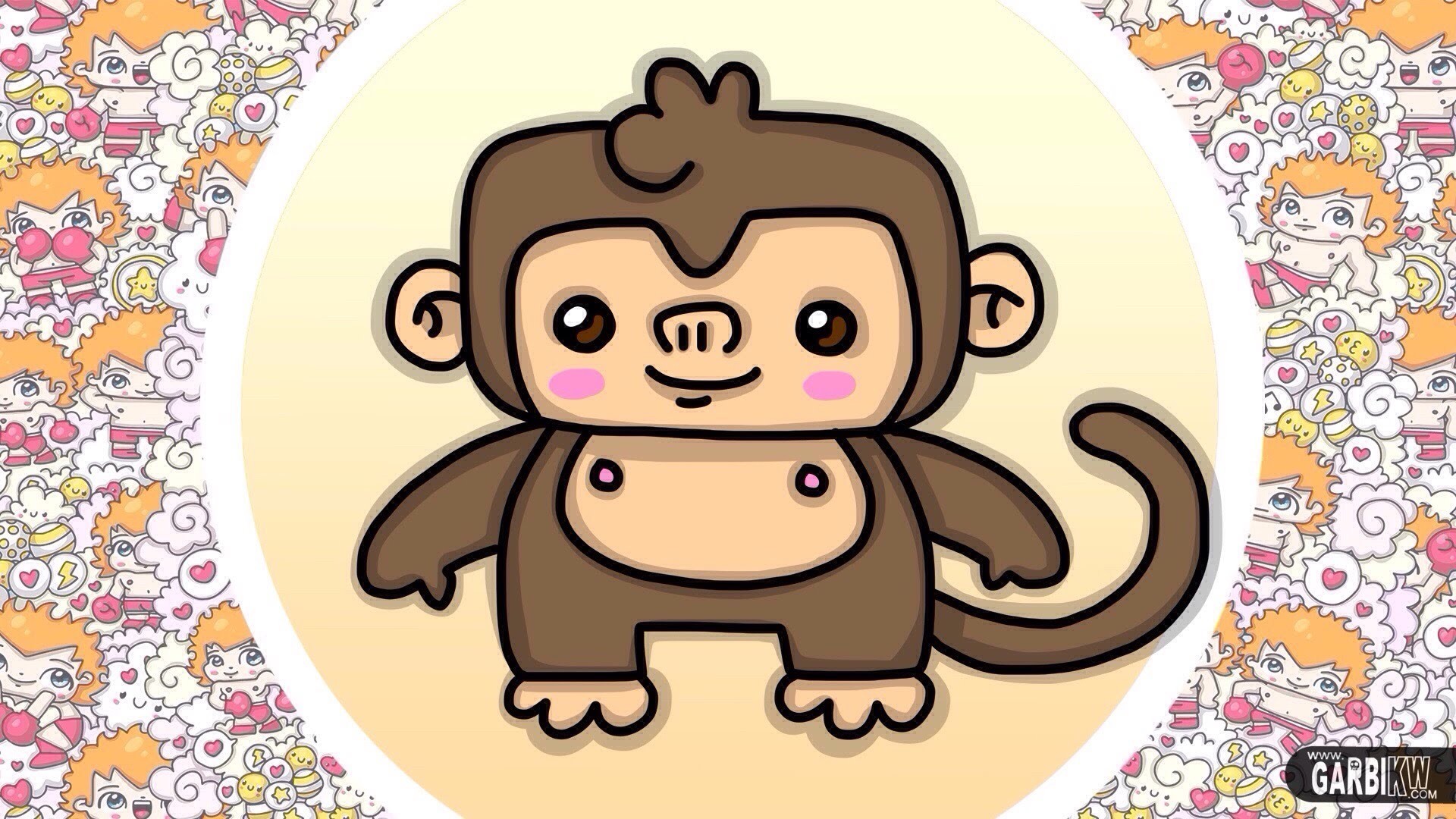 Monkey Emoji Wallpaper - Kawaii Wonder Woman - HD Wallpaper 