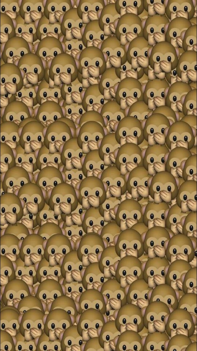 Emoji, Wallpaper, And Monkey Image - Whatsapp Affe Emoji - HD Wallpaper 