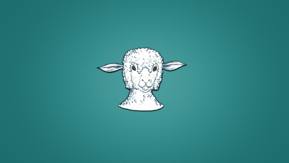 Minimalism, Lamb, Animal, Head, Sheep Desktop Background - Обои На Рабочий Стол Бараны - HD Wallpaper 
