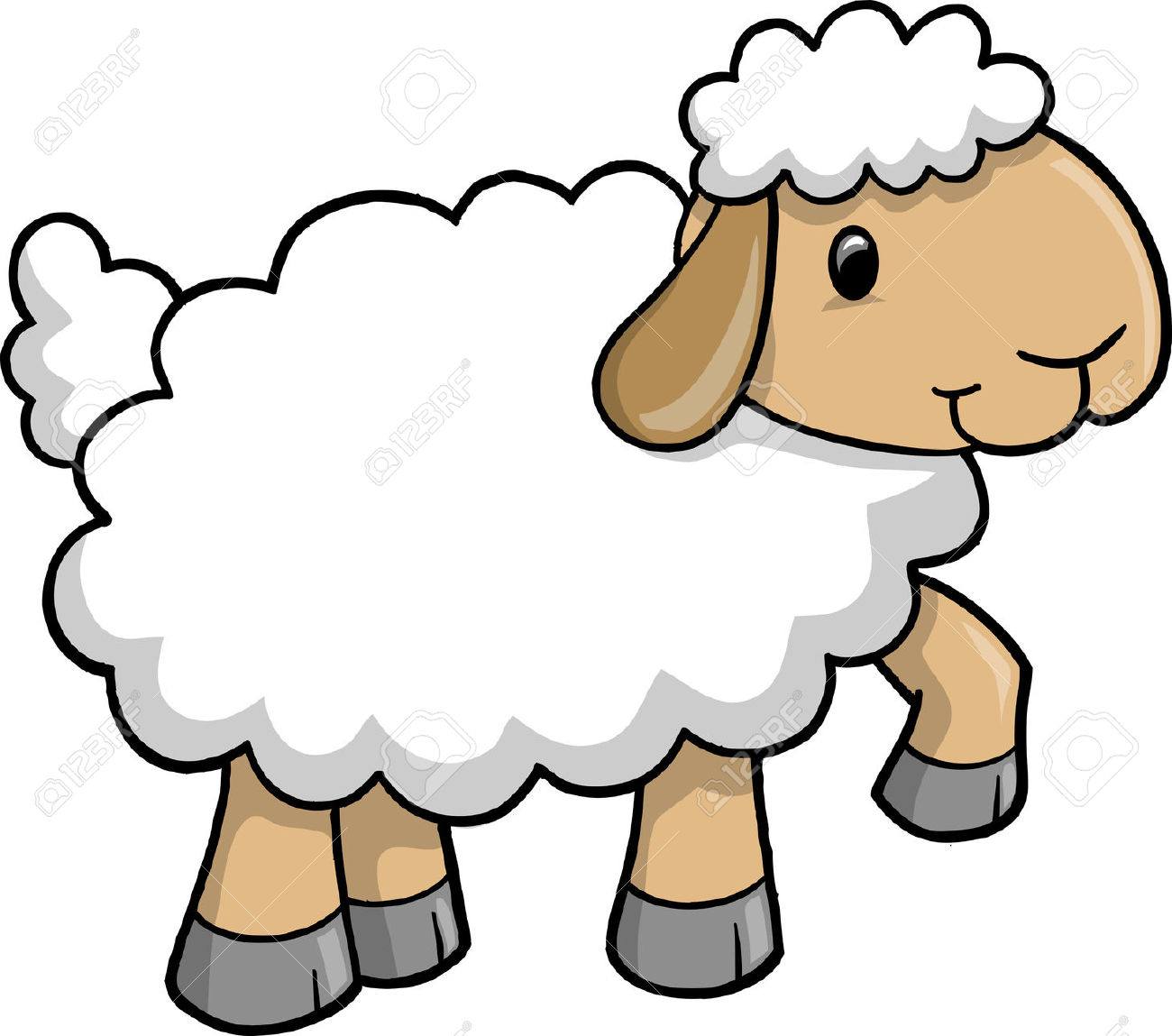 Clipart Sheep Wallpaper - Lamb Clipart - HD Wallpaper 