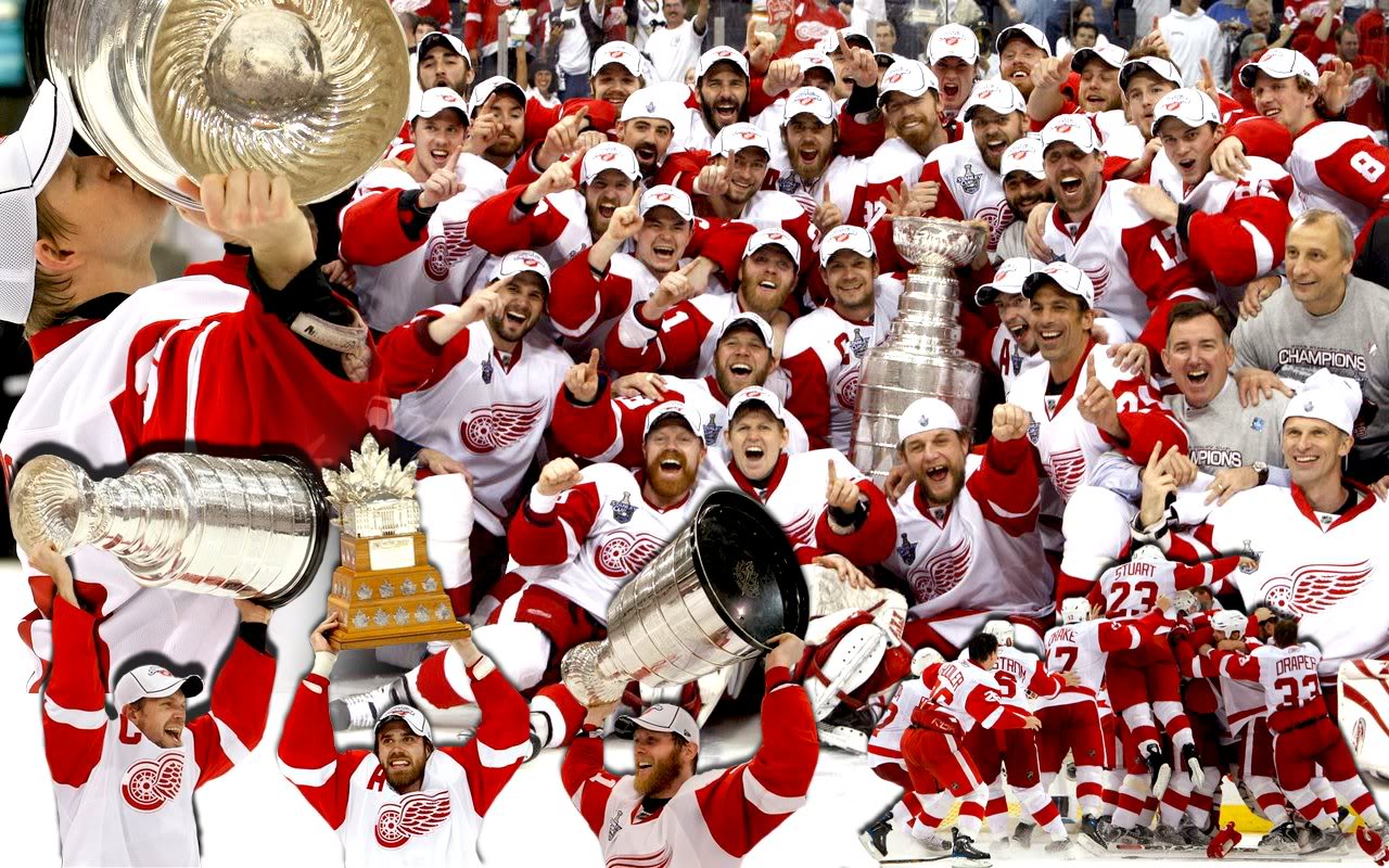 Red Wings Stanley Cup Wallpaper Desktop - HD Wallpaper 