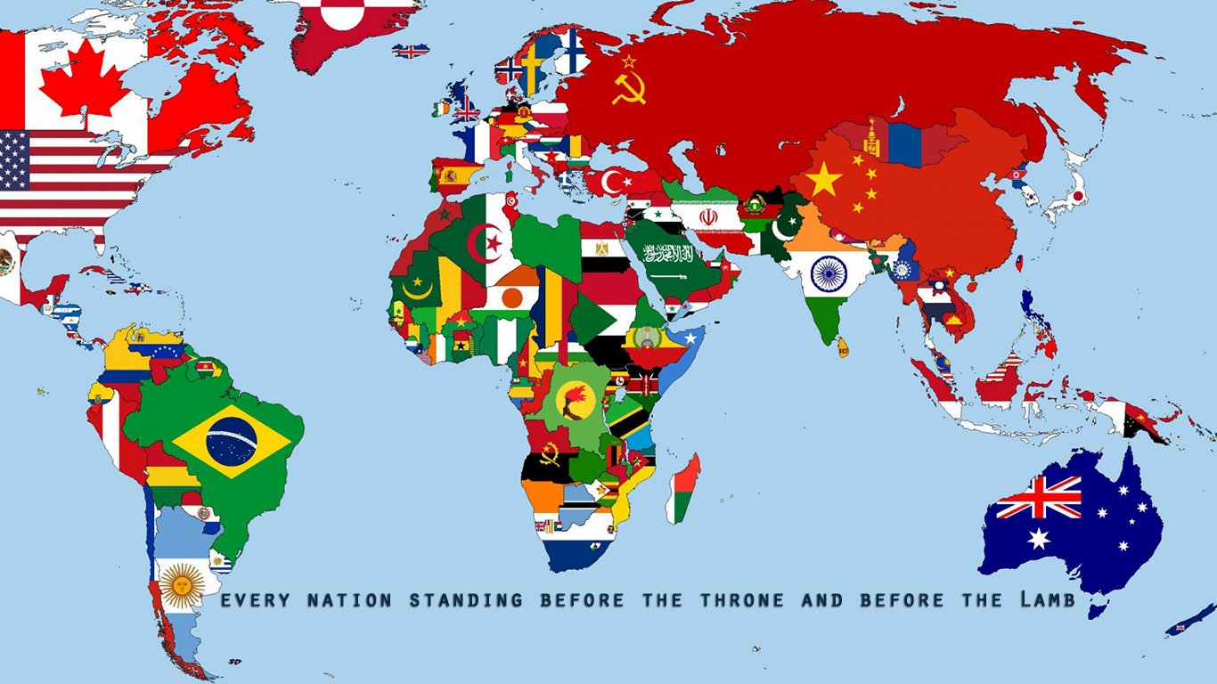 World Flag Map 2019 - HD Wallpaper 