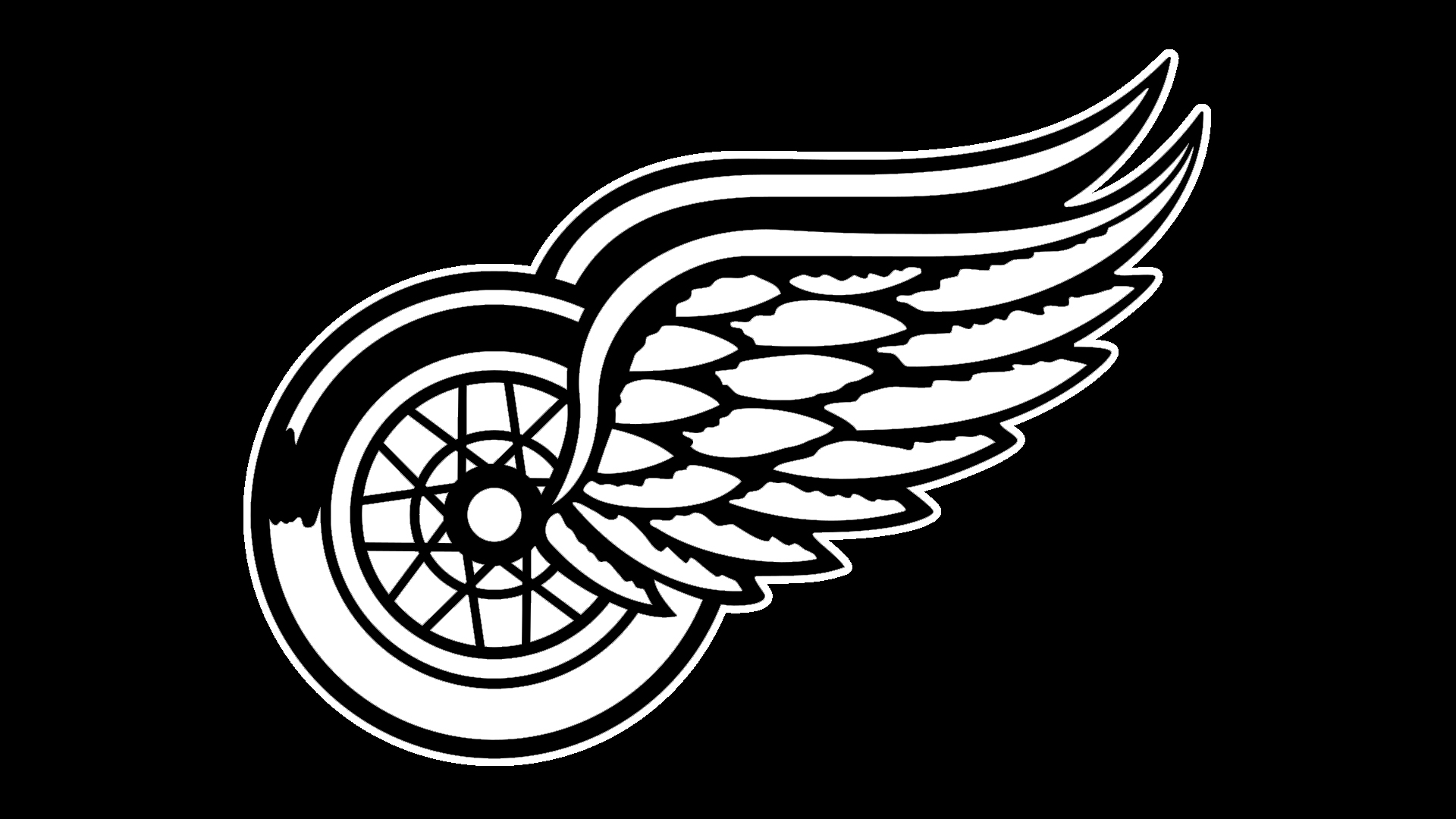 Detroit Red Wings White Logo - HD Wallpaper 