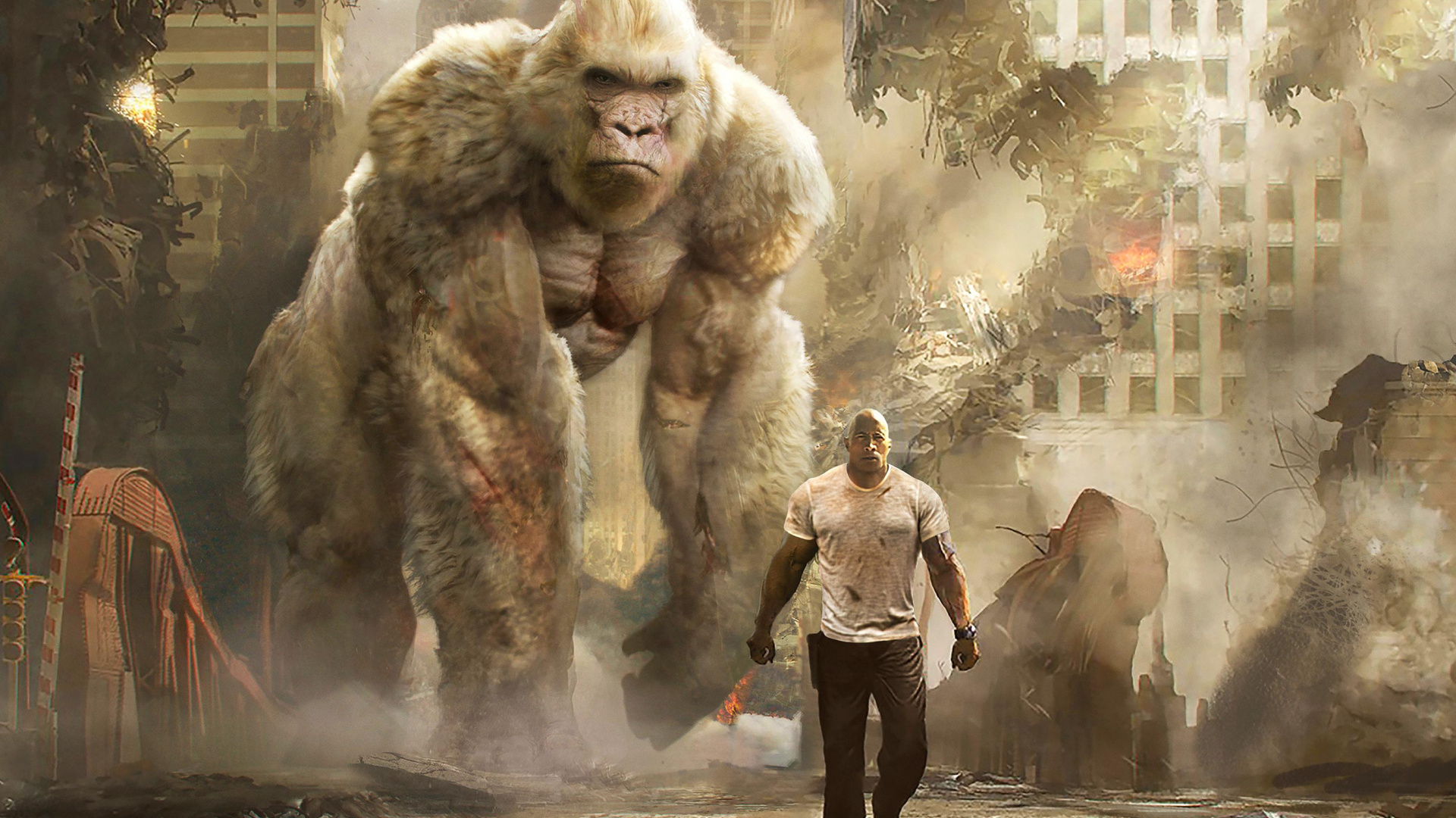 Rampage, Movie, Big Gorilla, 2018, Wallpaper - Rampage George - HD Wallpaper 