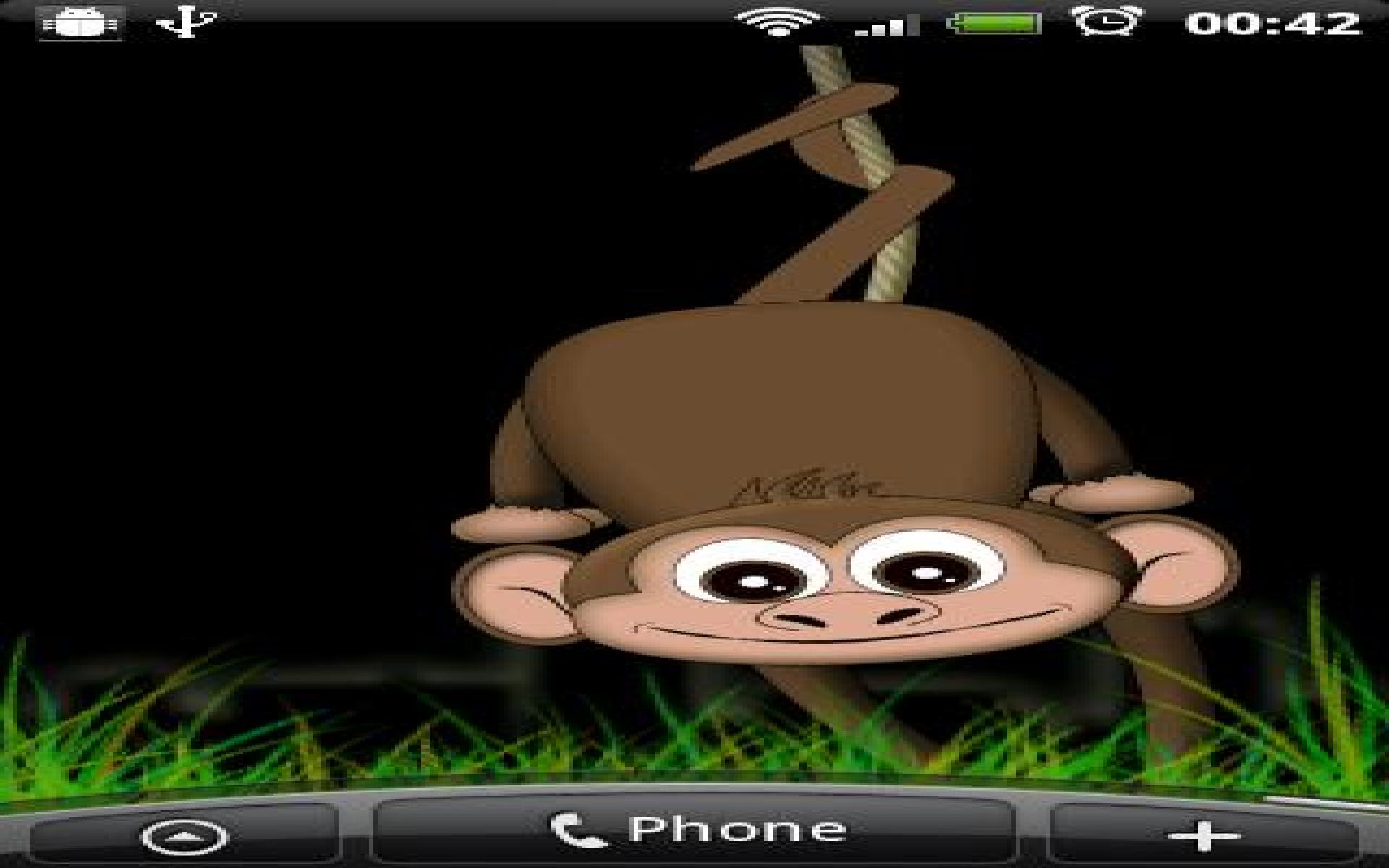 Monkey Live Wallpaper - Cartoon - HD Wallpaper 