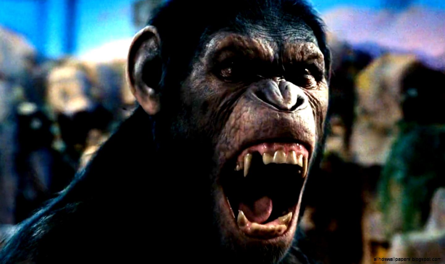 Dawn Of The Apes Action Drama Sci Fi Dawn Planet Apes - Planet Of The Apes Scary - HD Wallpaper 