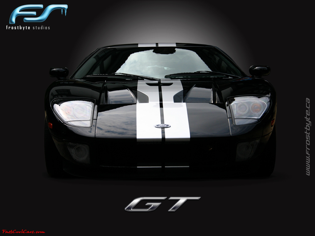 Ford Gt Custom Made Wallpaper By A Friend - Black Car Racing Stripes - HD Wallpaper 